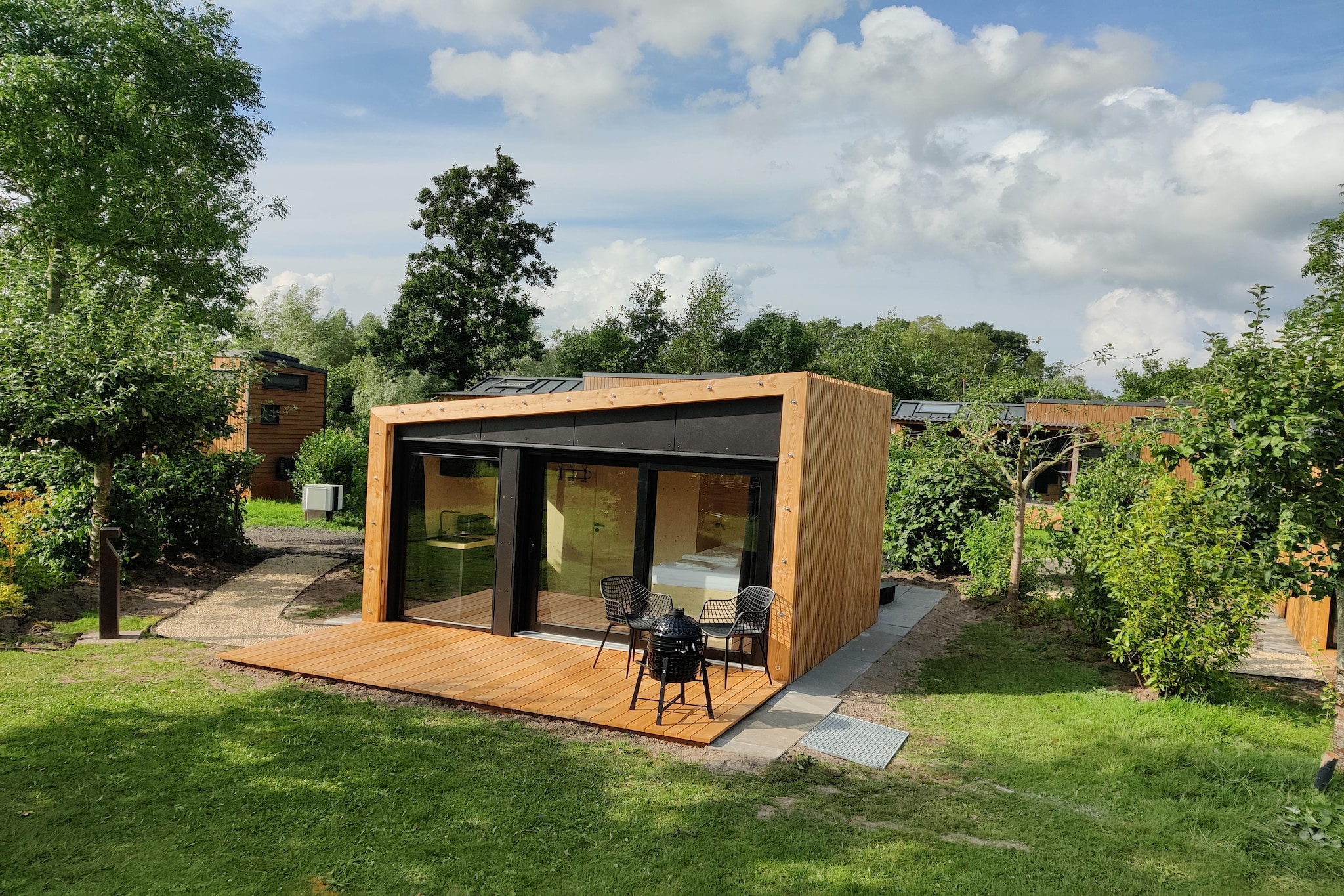 Wetland Cabin 2 persoons (op Boetiekpark de Kas, Scherpenzeel, Friesland)-Extérieur été