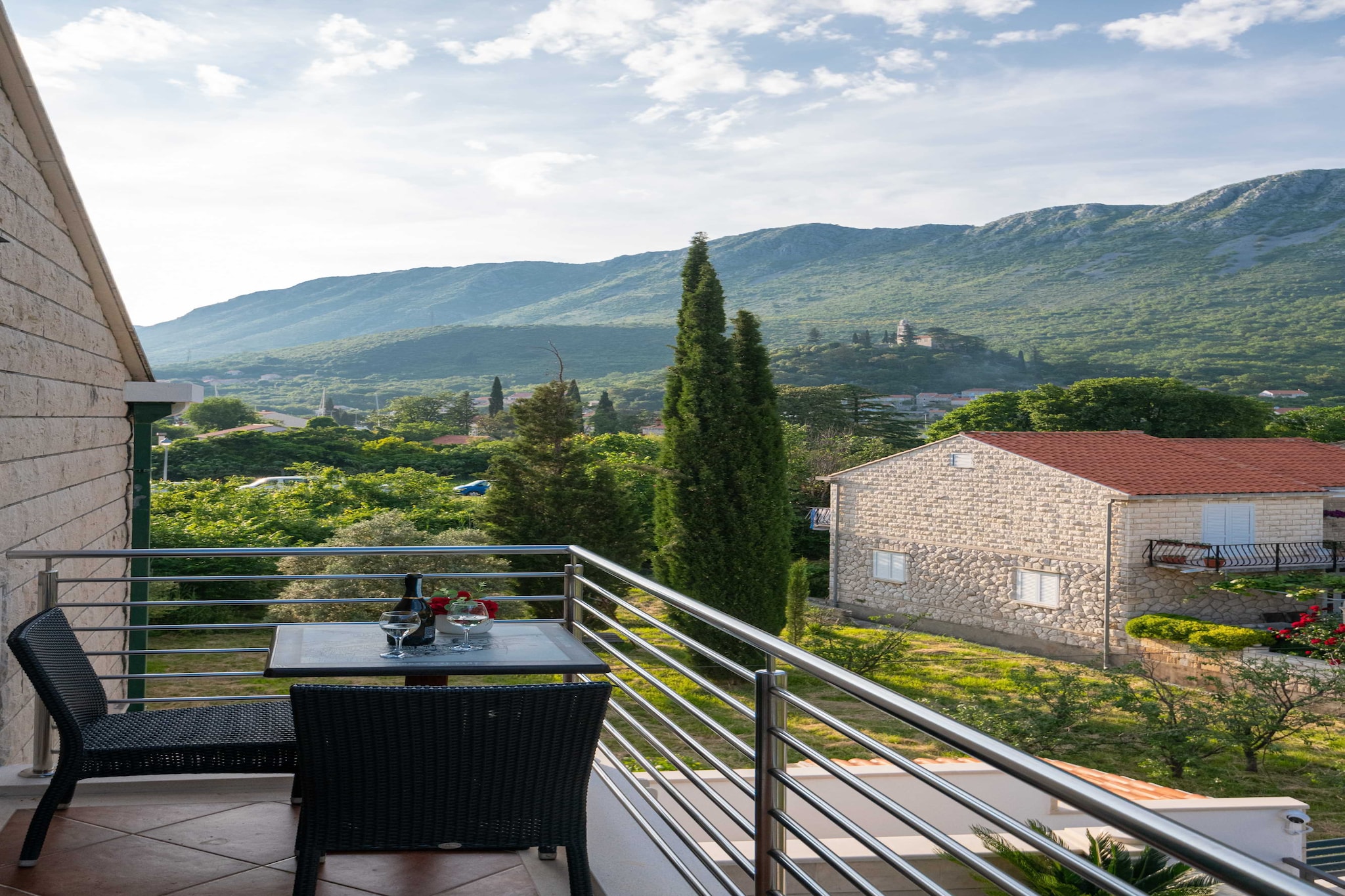 Apartments Azzurro- One Bedroom Apartment with Terrace  ( Azzurro III-gornji)-Terrasse
