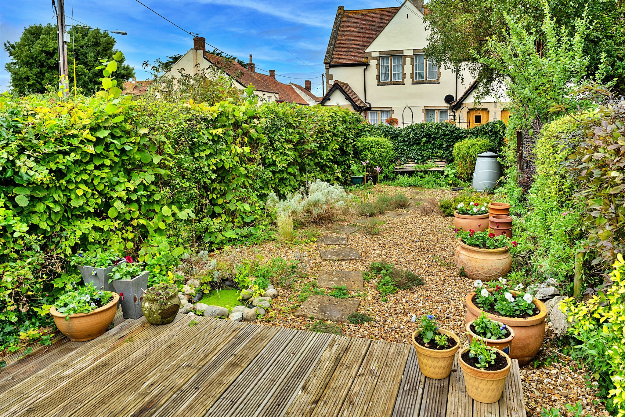 Clematis Cottage-Tuinen zomer