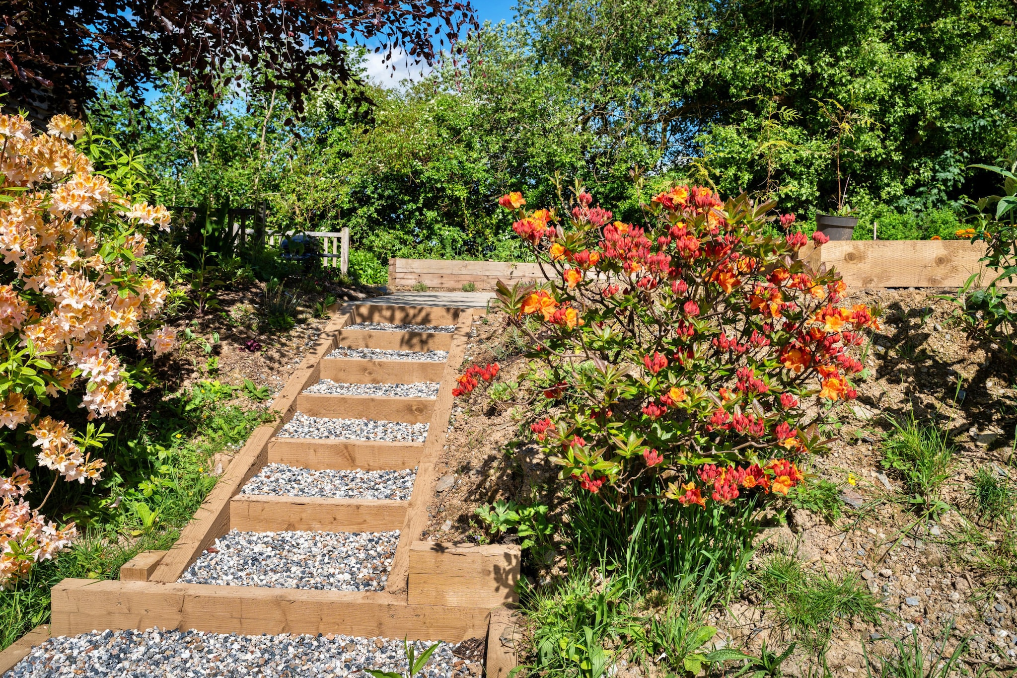 Dingles Farm Annexe-Tuinen zomer