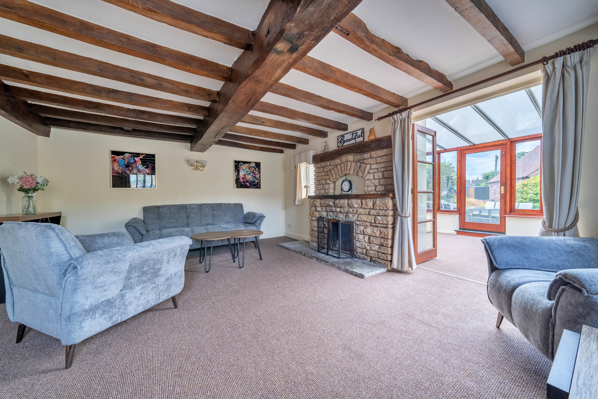 Barn Cottage-Woonkamer
