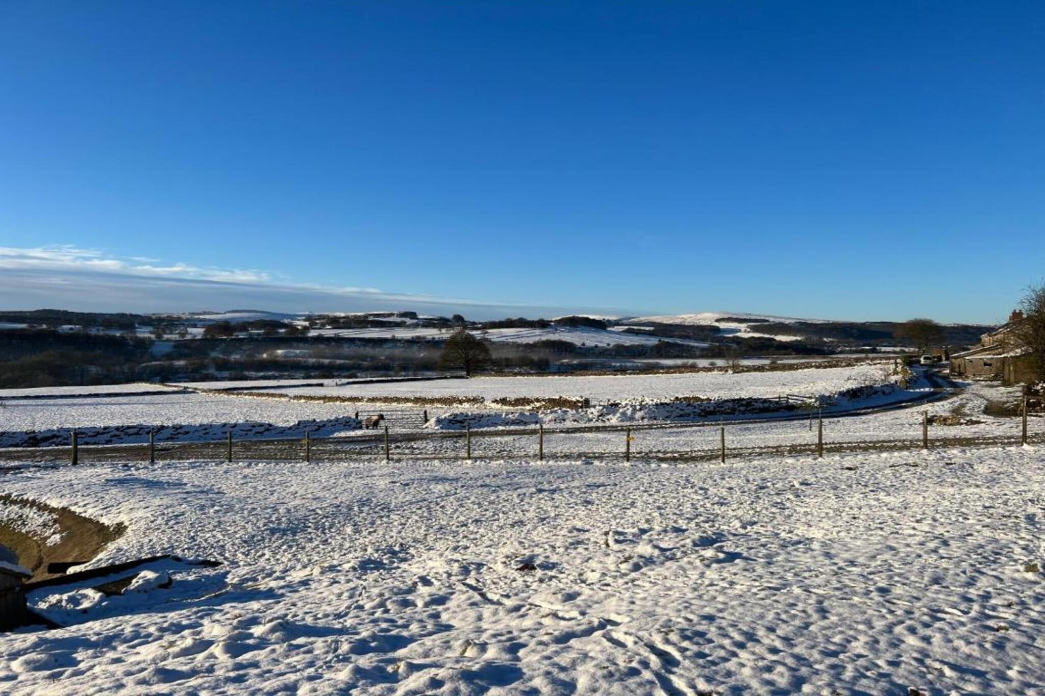 End Barn at Blackclough Farm-Gebied winter 20km