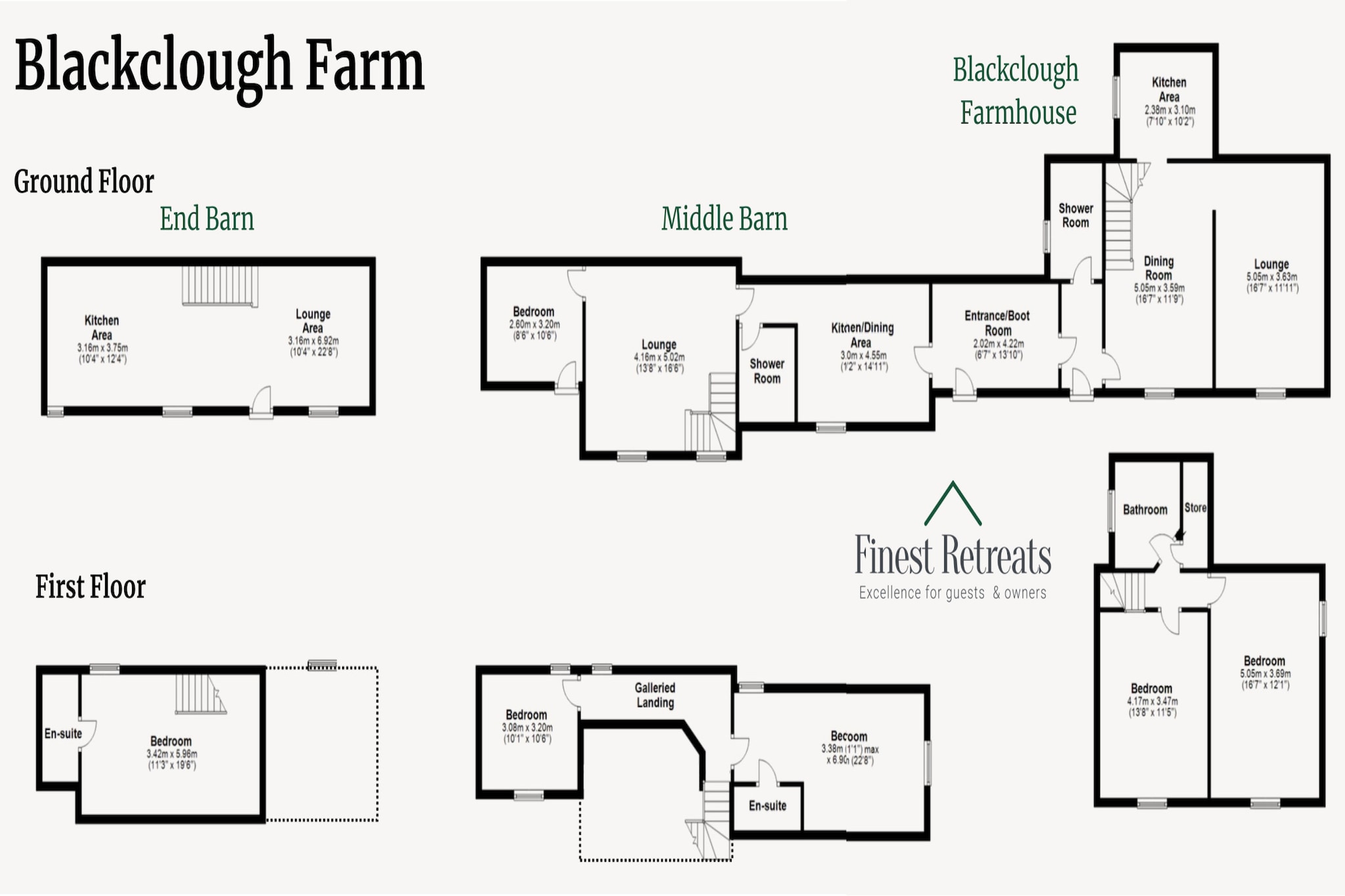 The Cottages Collection at Blackclough Farm-Plattegrond