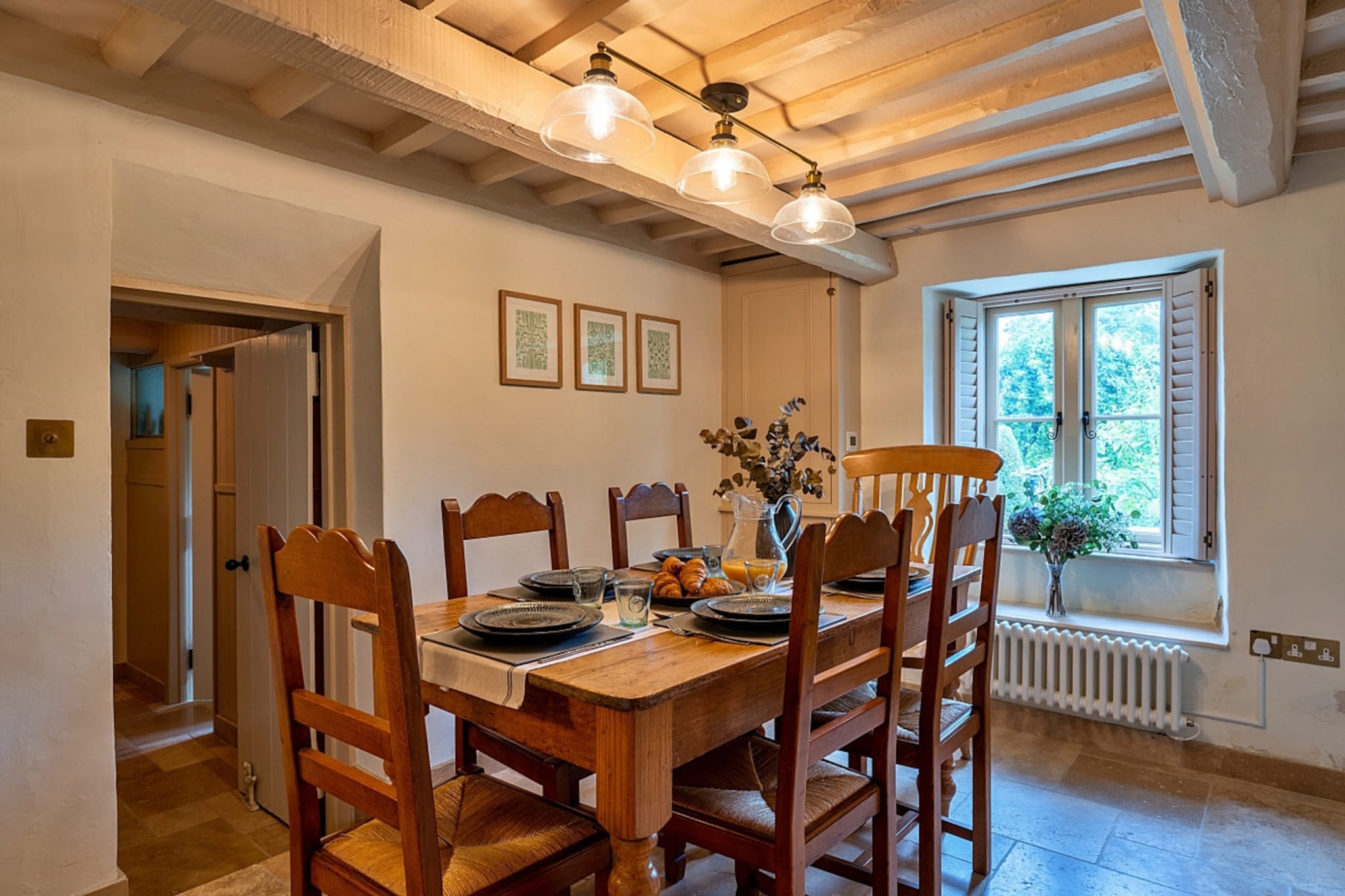 The Thatch at Winterborne Houghton-Eetkamer