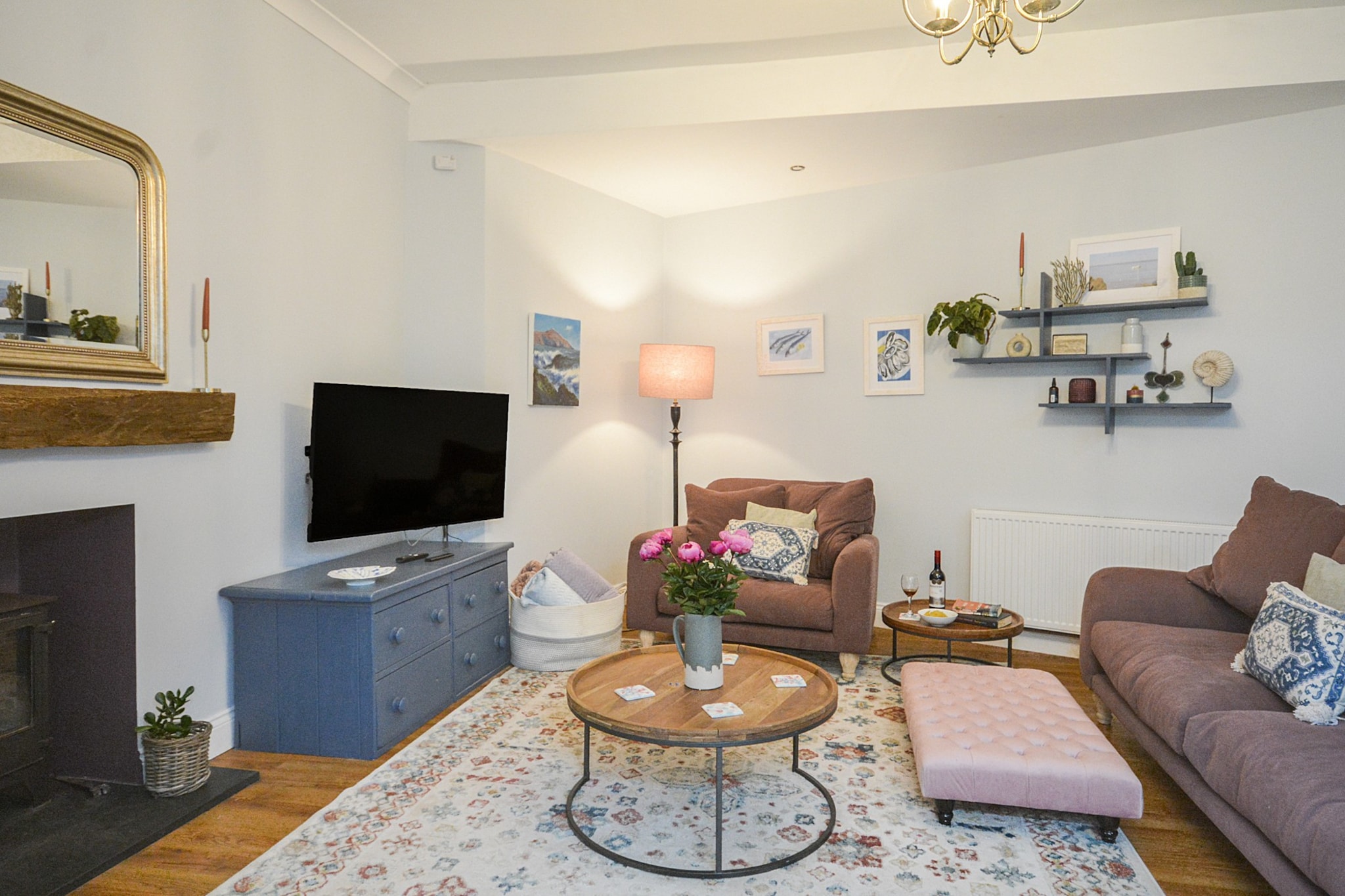 Hillside, Kingsand-Woonkamer