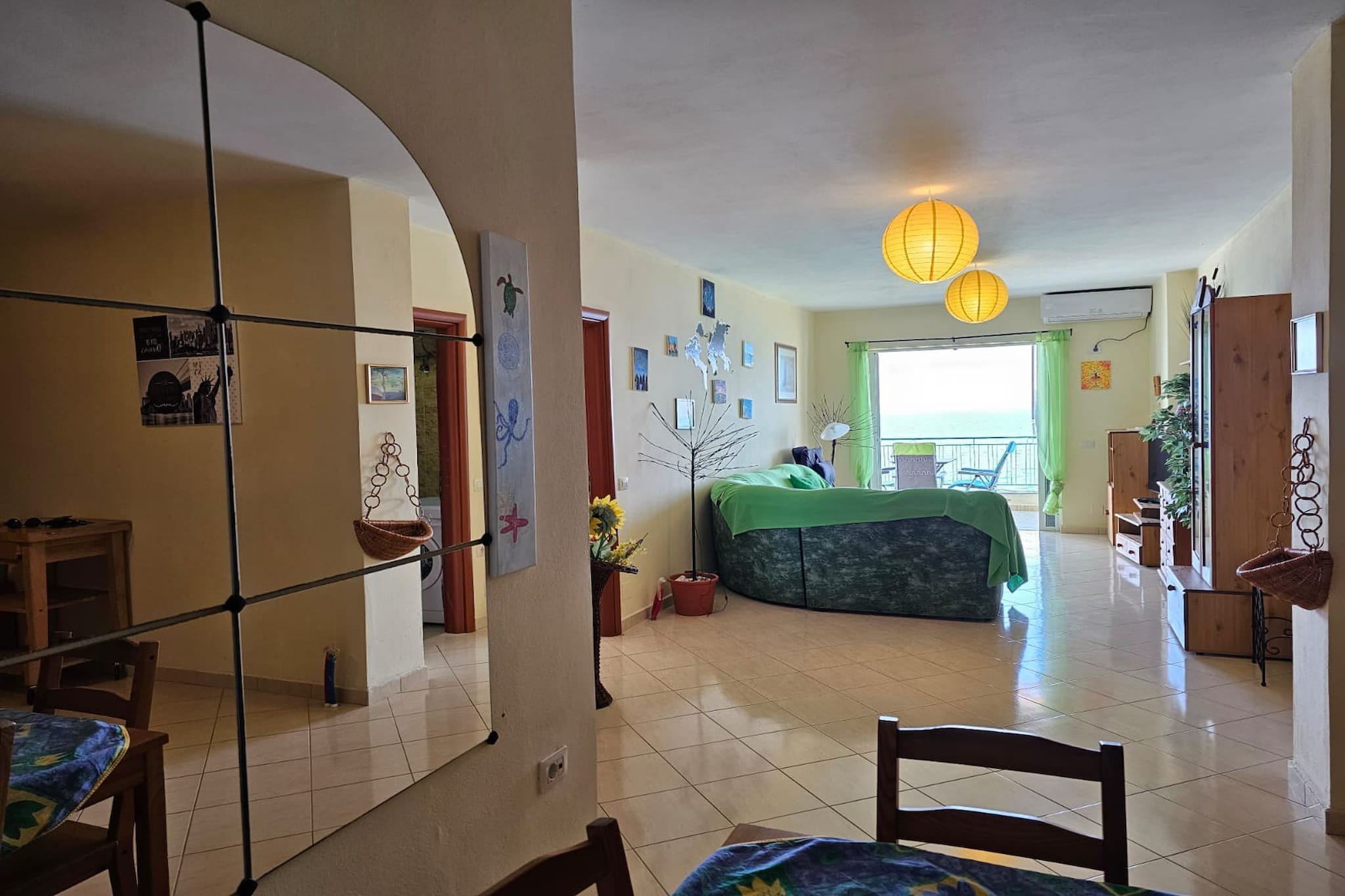 Front line apartment in Saranda - 254-Living room