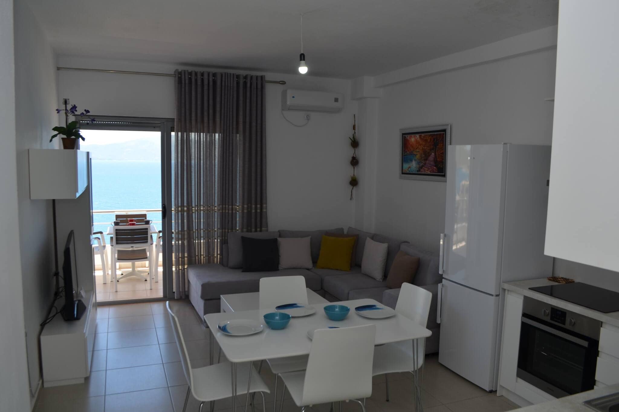 Beautifu Sea View Apartment in Saranda - 271-Living room