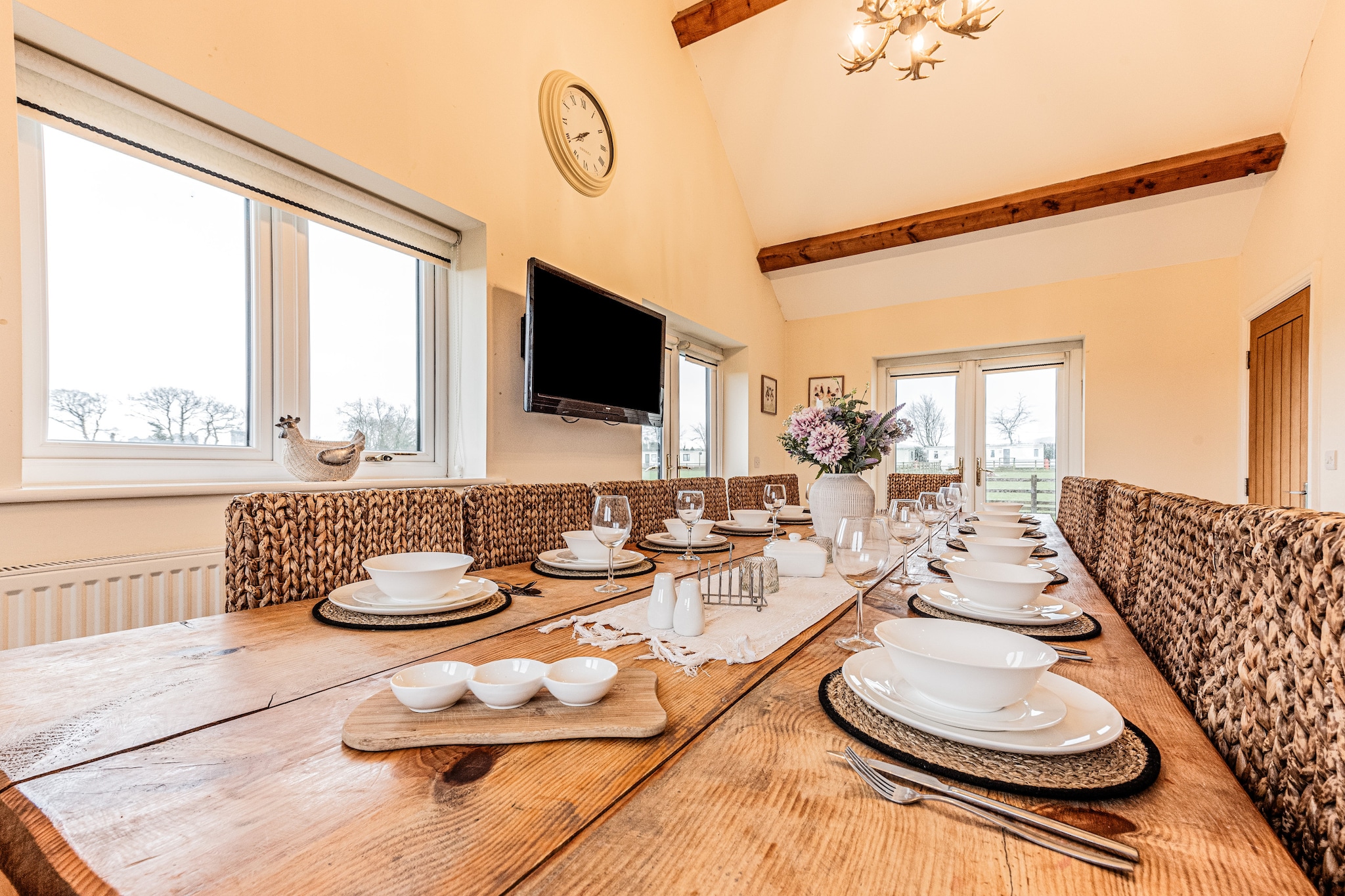 Groes Faen Bach Farmhouse-Eetkamer