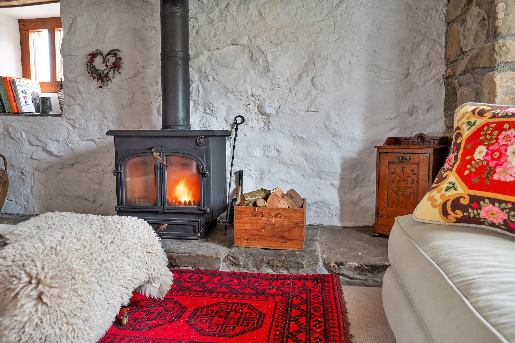 The Barn at Tyddyn-y- Felin-Woonkamer