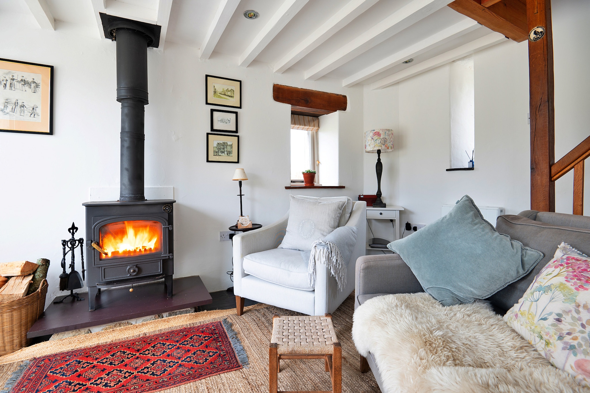 The Coach House at Tyddyn-y-Felin-Woonkamer