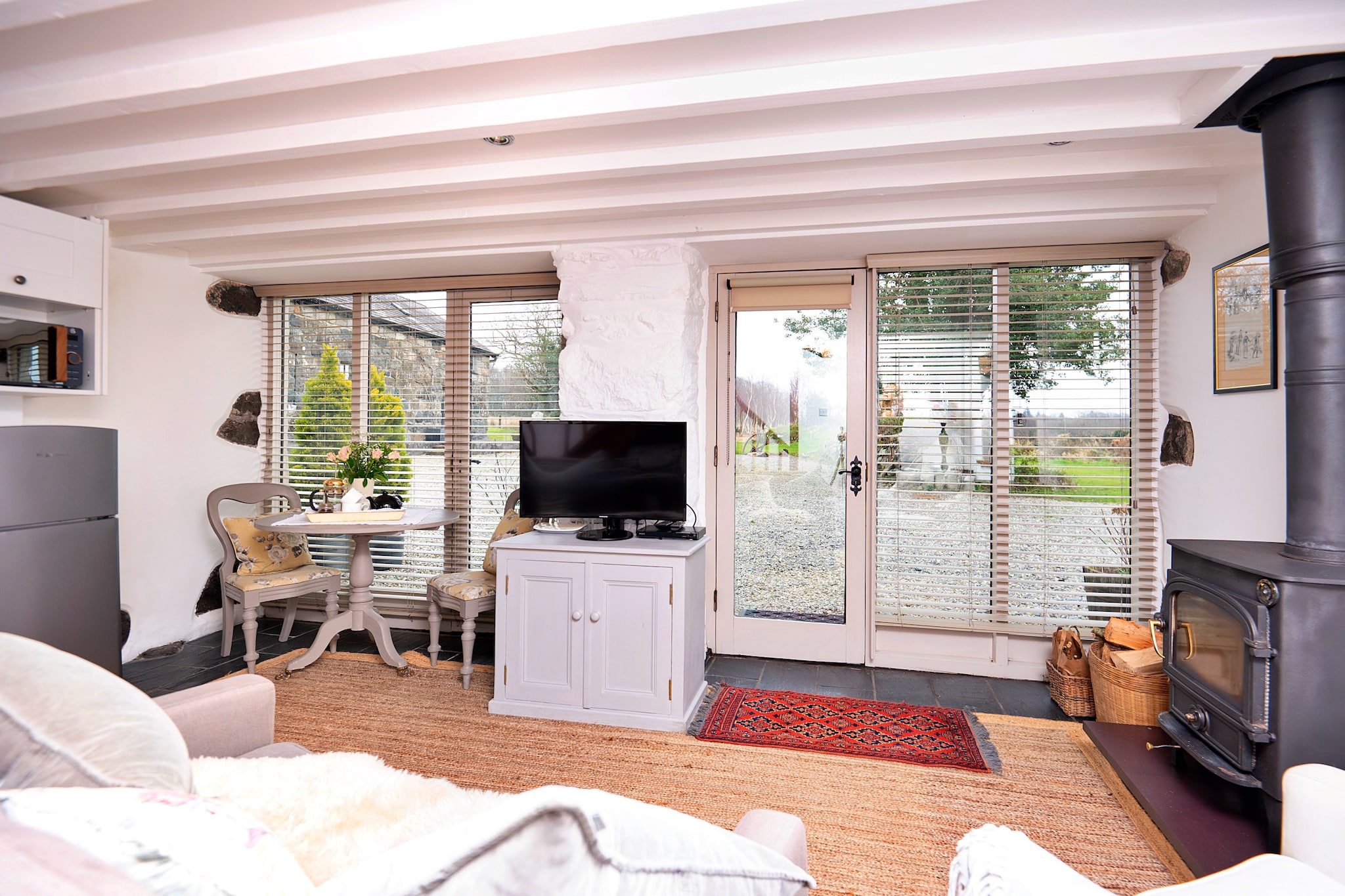 The Coach House at Tyddyn-y-Felin-Woonkamer