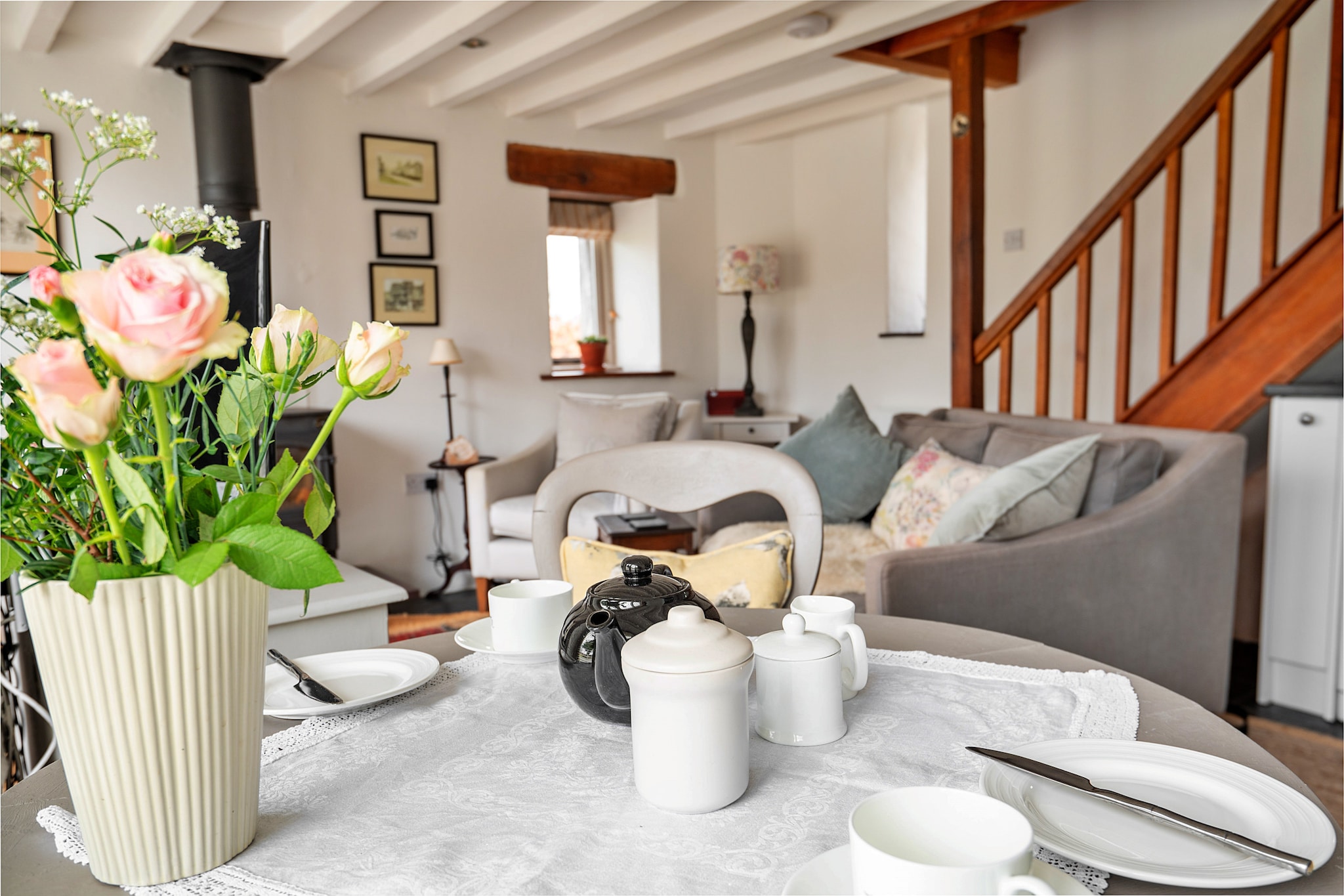 The Coach House at Tyddyn-y-Felin-Eetkamer