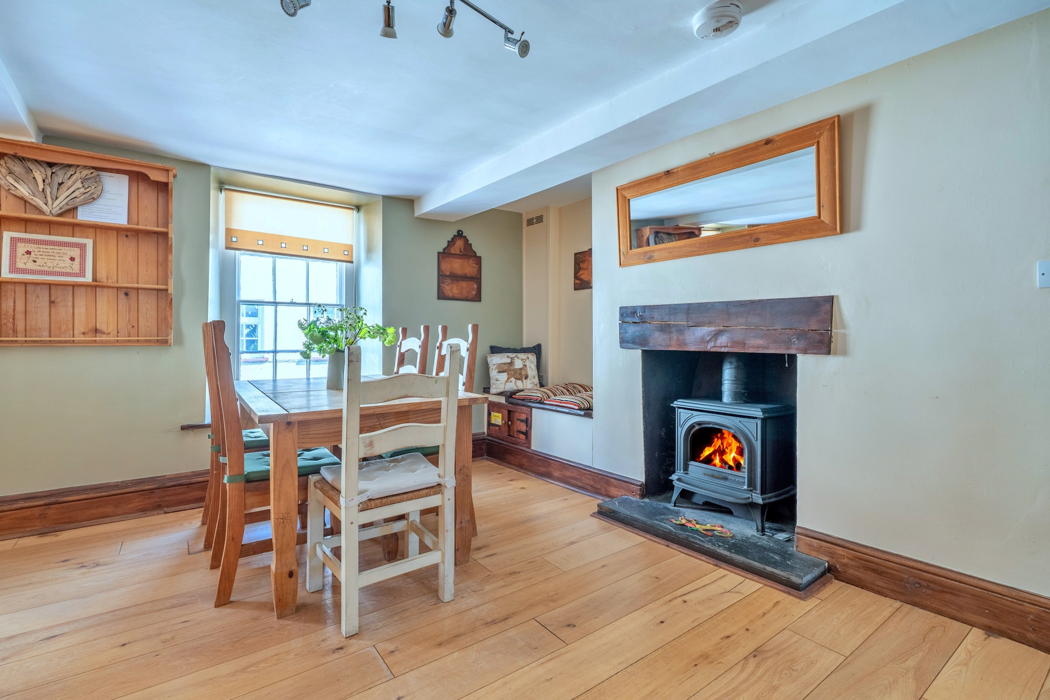 This spacious and stylish duplex apartment offers a comfortable retreat for couples, friends, or small families. It features a well-equipped kitchen with a gas hob, electric oven, dishwasher, and fridge/freezer, perfect for preparing meals during your stay. The large dining table offers a charming spot for meals, while the cozy lounge with a leather corner sofa and wall-mounted TV ensures relaxation. With two double bedrooms, a family bathroom, and a private rooftop terrace, guests can enjoy both comfort and privacy. The apartment also offers internet access and allocated off-road parking for one car, with the option to bring a small pet.

Situated in the heart of Brecon, the apartment offers easy access to the townâ€™s lively amenities. Guests are within walking distance of local pubs, restaurants, the cinema, theatre, museum, and canal. The surrounding area is rich in history and natural beauty, with attractions such as Brecon Beacons National Park and scenic walks up Pen y Fan. Explore castles, take a canal cruise, or visit nearby family-friendly attractions like the Big Pit National Coal Museum and the National Showcaves Centre, offering something for every interest.

The apartmentâ€™s private rooftop terrace is a standout feature, complete with a dining table, chairs, and a charcoal BBQ for outdoor meals and relaxation. Inside, guests enjoy a fully equipped kitchen, utility room with a washing machine, and a comfortable lounge area. The family bathroom includes a shower over the bath, enhancing both convenience and comfort. This apartment offers a perfect blend of modern amenities and a fantastic location for exploring the beautiful Brecon Beacons area.