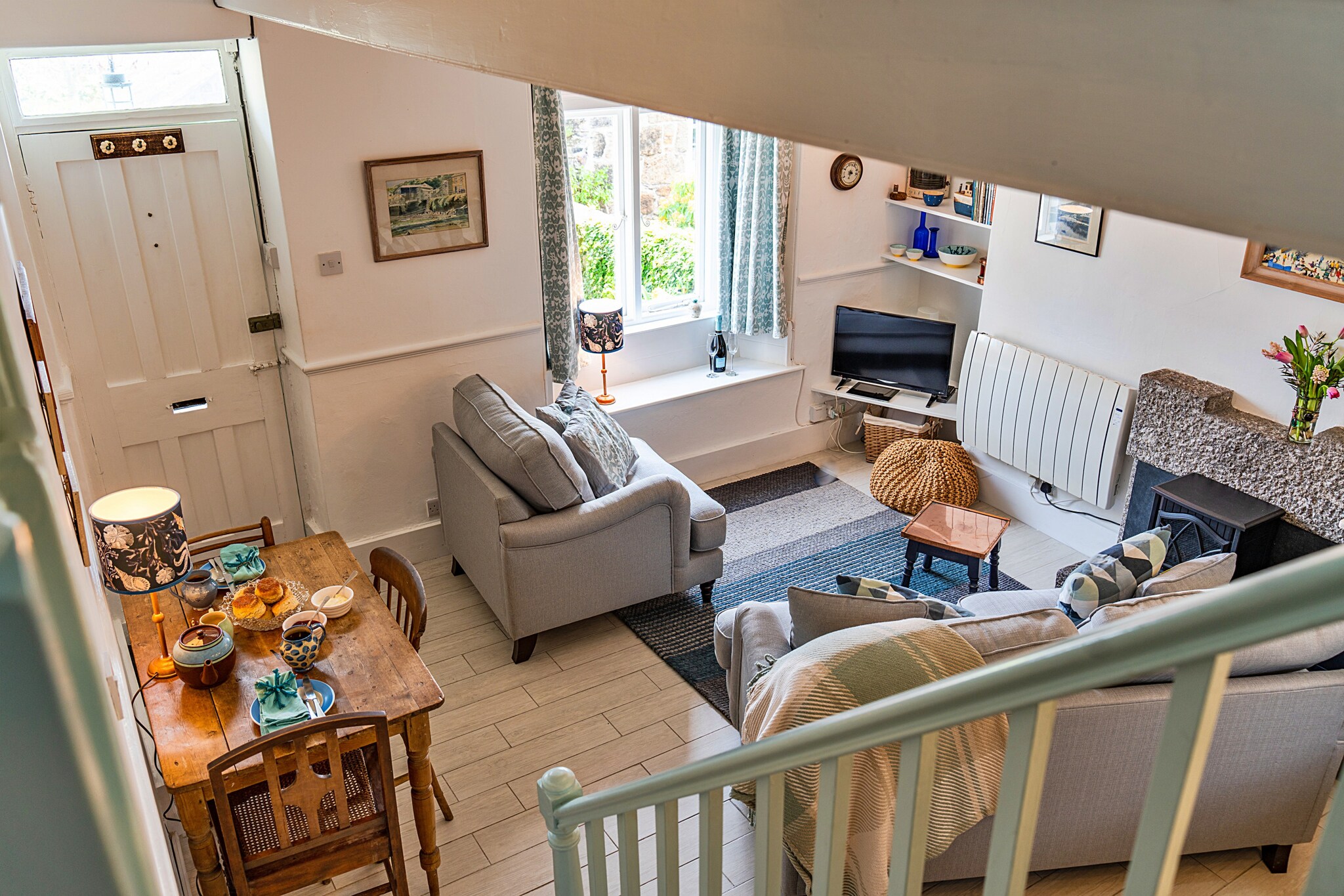 Cosy Mousehole Cottage with Sea Views-Hal-ontvangst