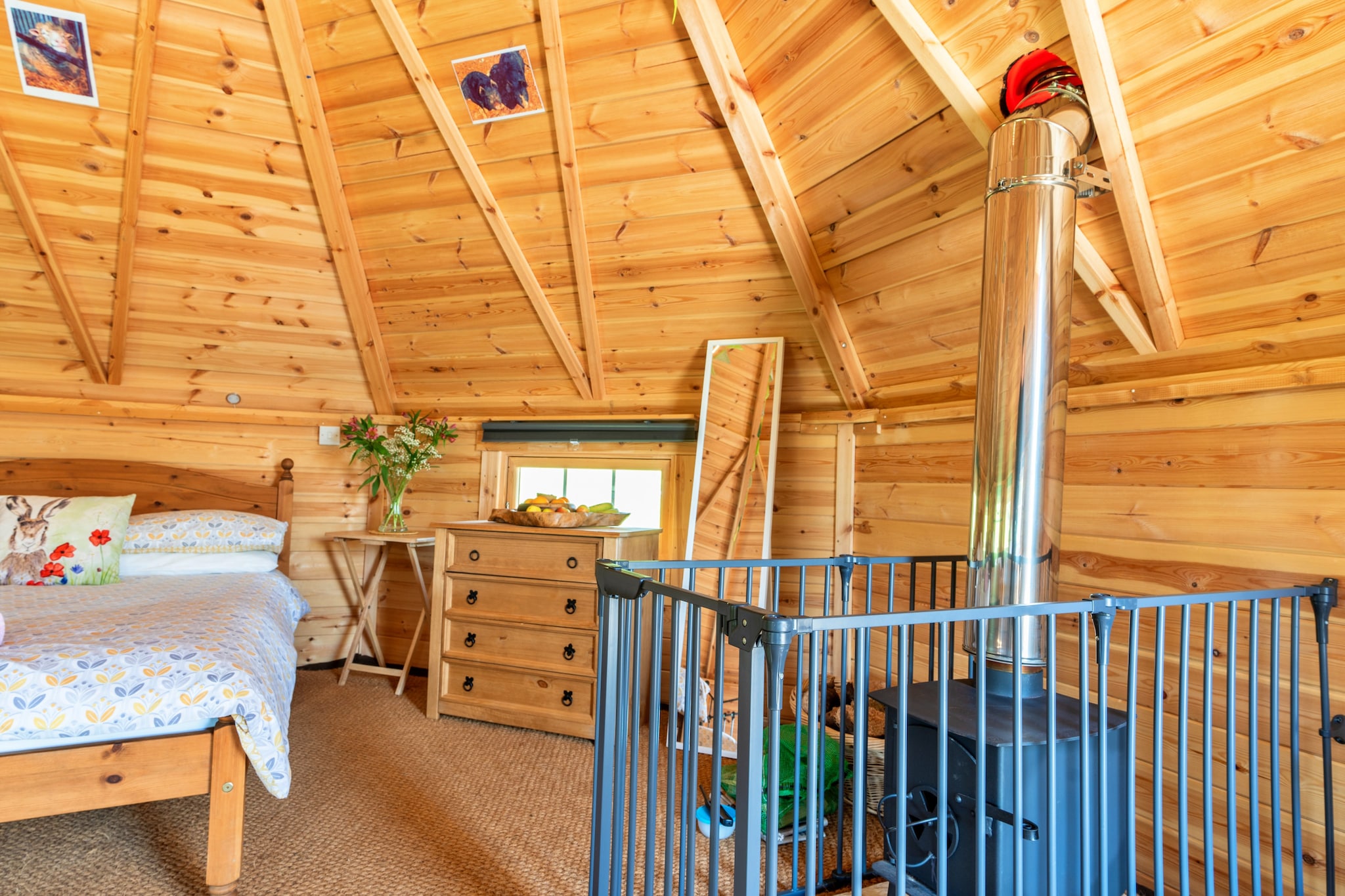 'Exmoor' Wooden Eco-Lodge-Slaapkamer
