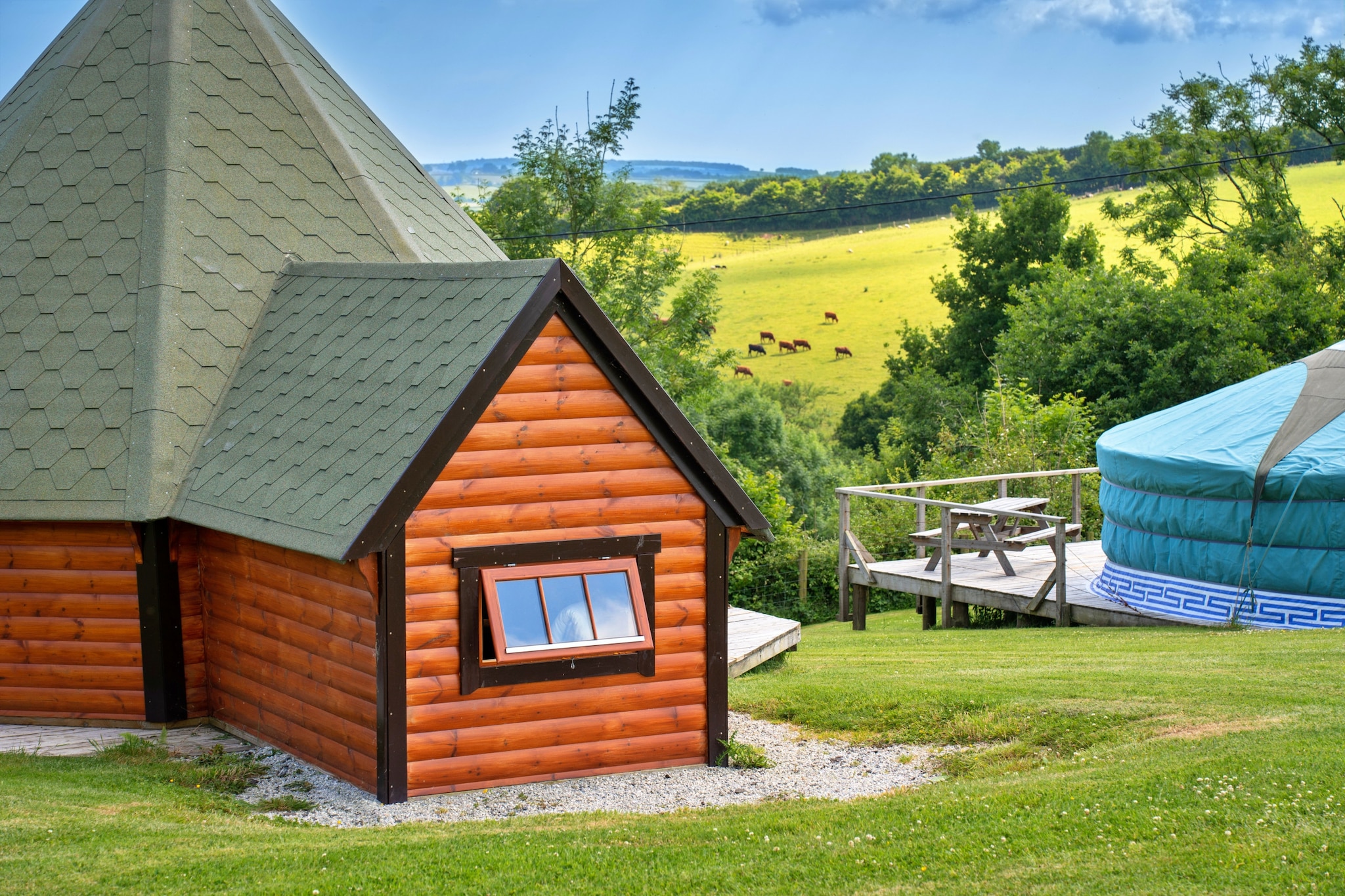'Exmoor' Wooden Eco-Lodge-Buitenlucht