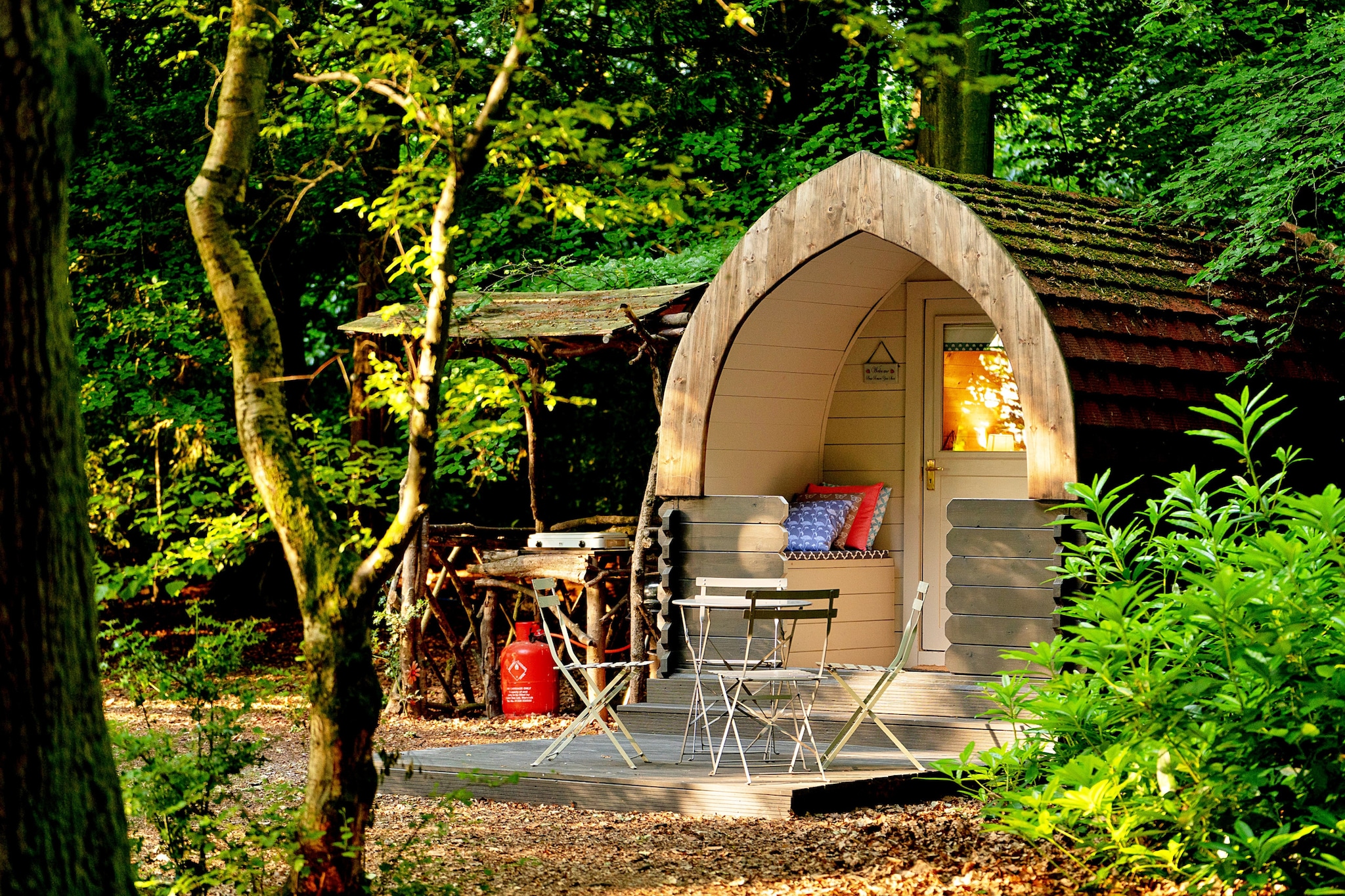 Daisy Glamping Pod-Buitenlucht
