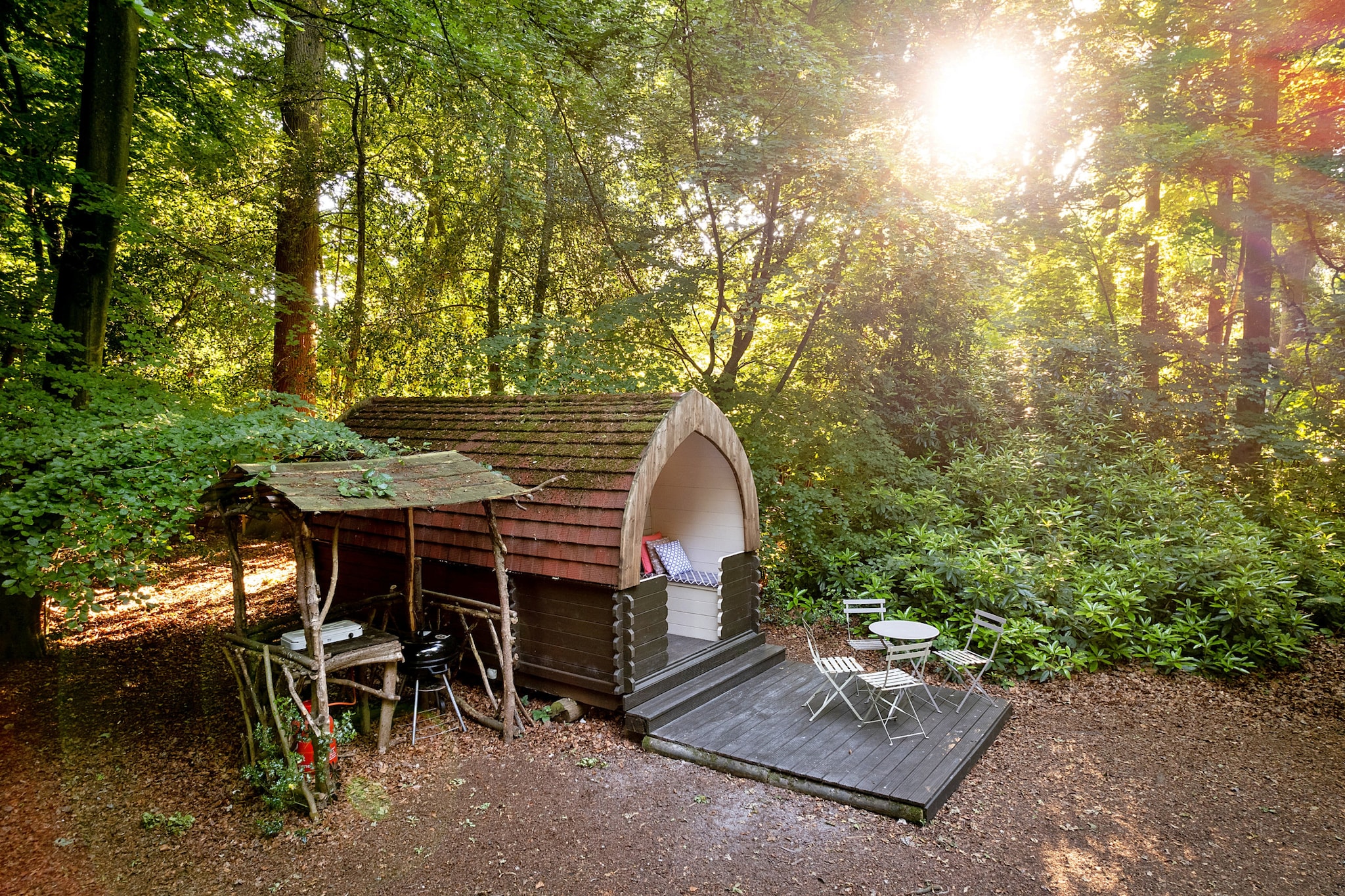 Daisy Glamping Pod-Buitenlucht