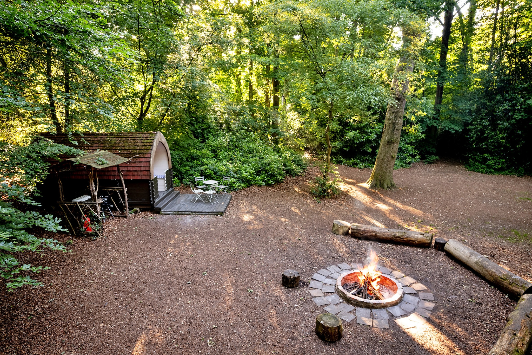 Daisy Glamping Pod-Buitenlucht