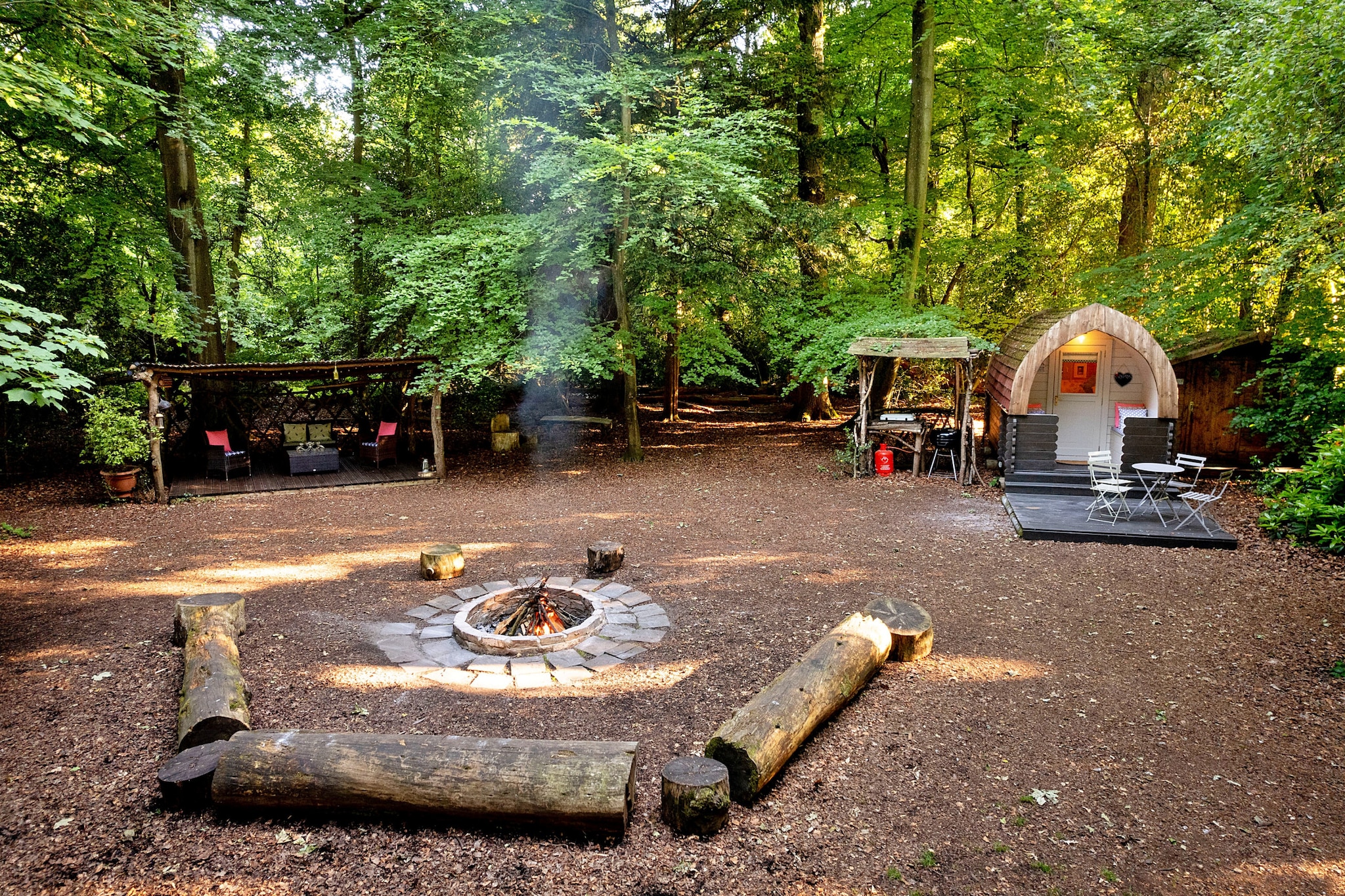 Daisy Glamping Pod-Buitenlucht