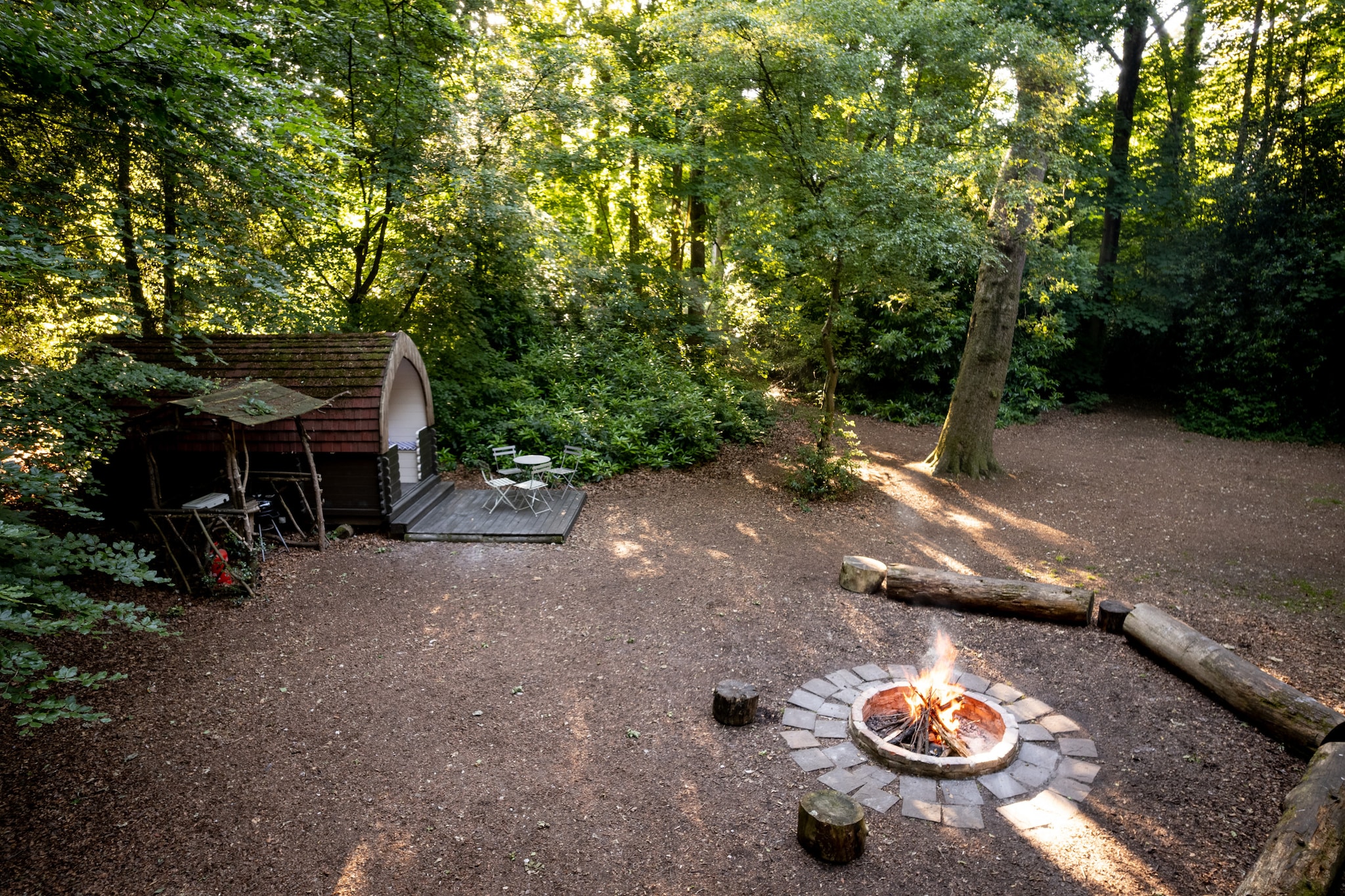 Daisy Glamping Pod-Buitenlucht