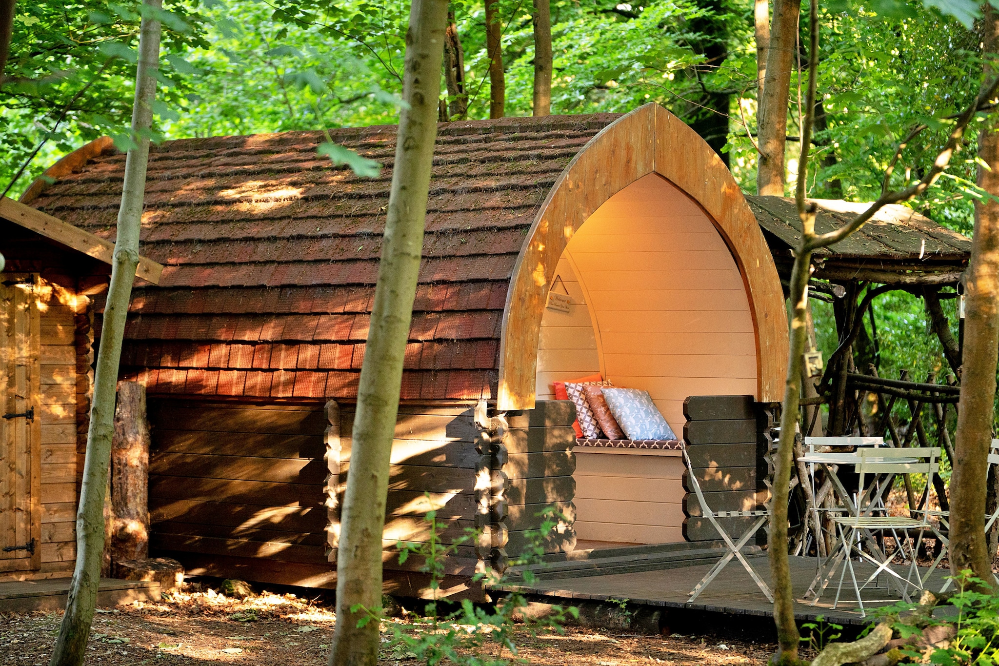 Bluebelle Glamping Pod-Buitenlucht