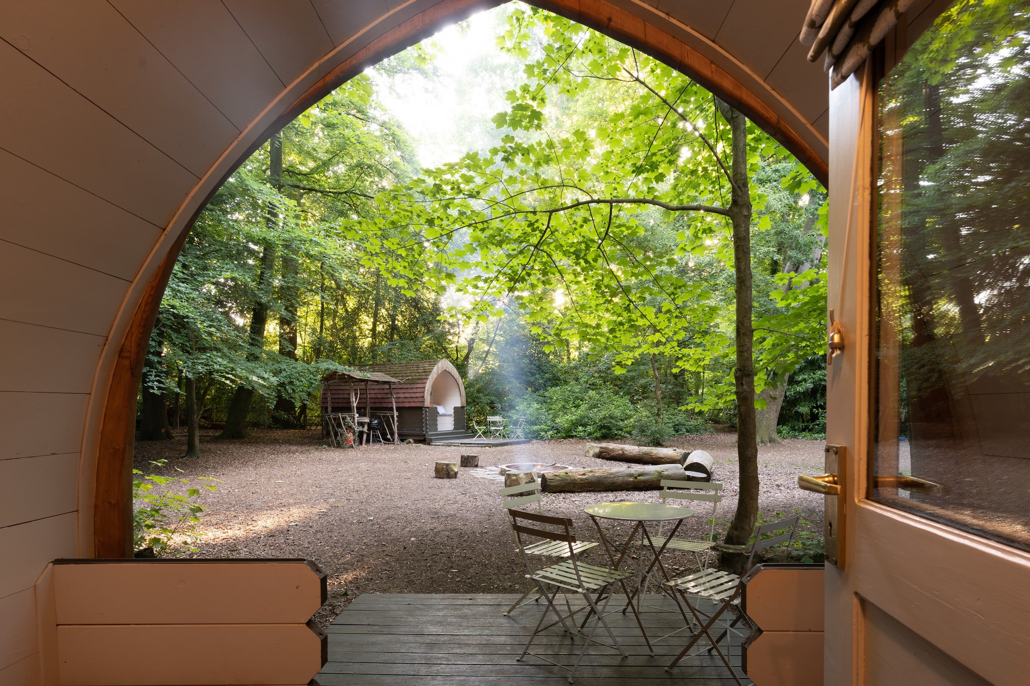 Bluebelle Glamping Pod-Buitenlucht