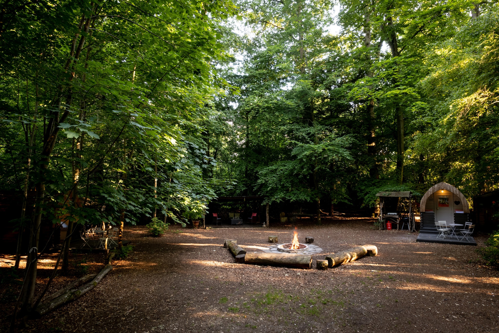 Bluebelle Glamping Pod-Buitenlucht