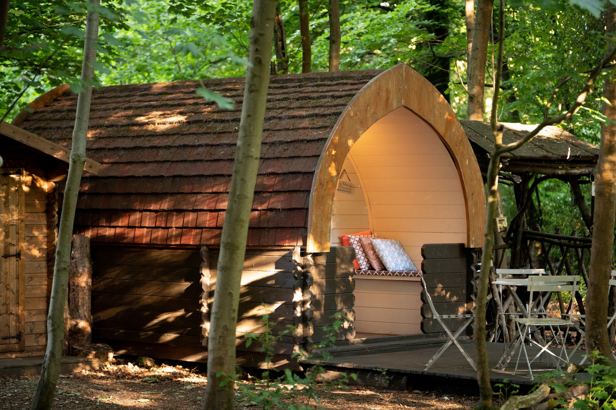 Bluebelle Glamping Pod-Buitenlucht