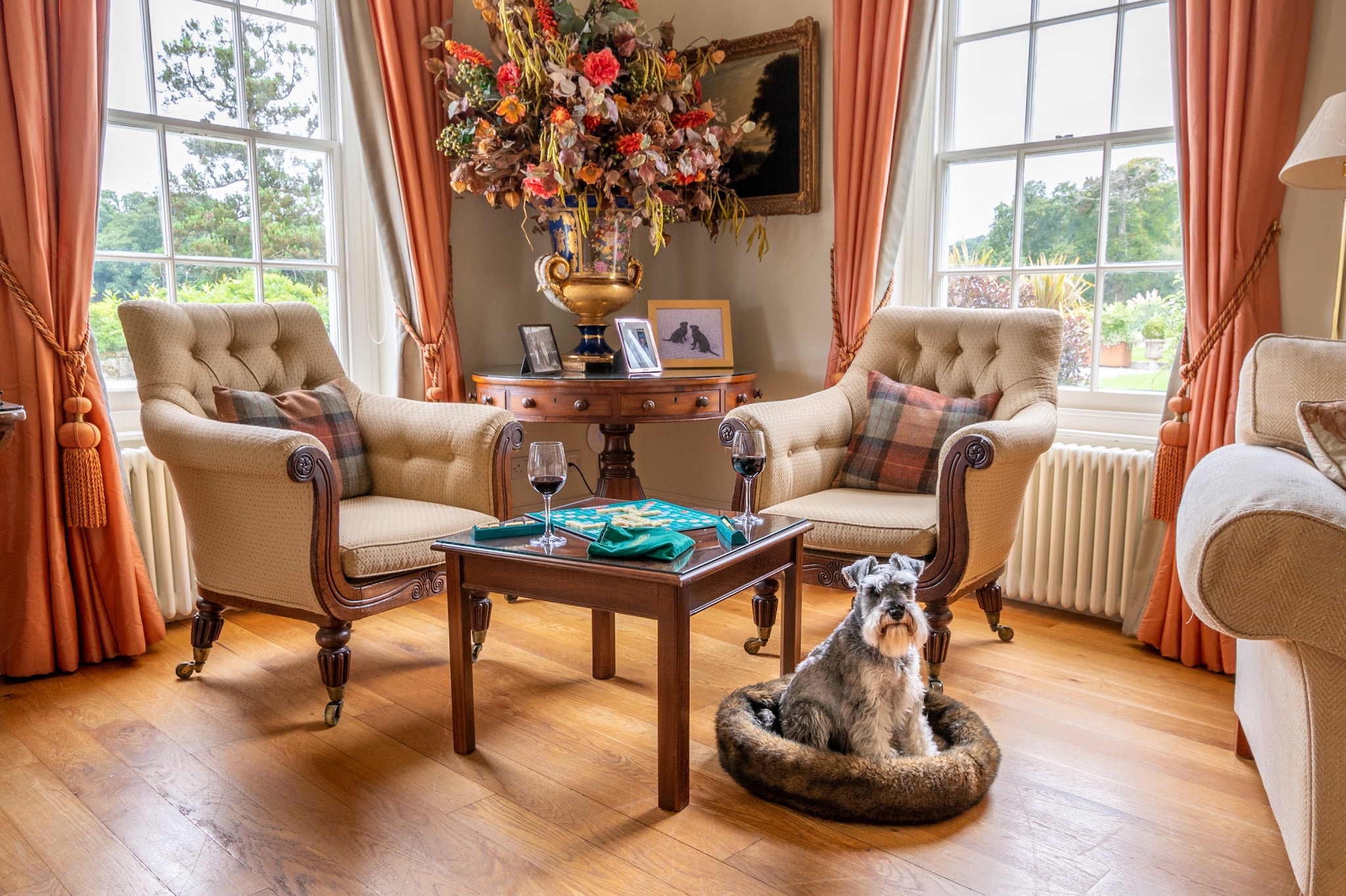 Historic Castle on River Tamar-Woonkamer