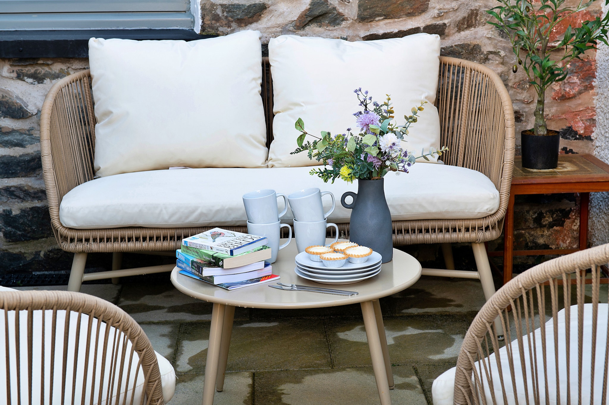 Bwthyn Llechi (Slate Cottage)-Terrasbalkon