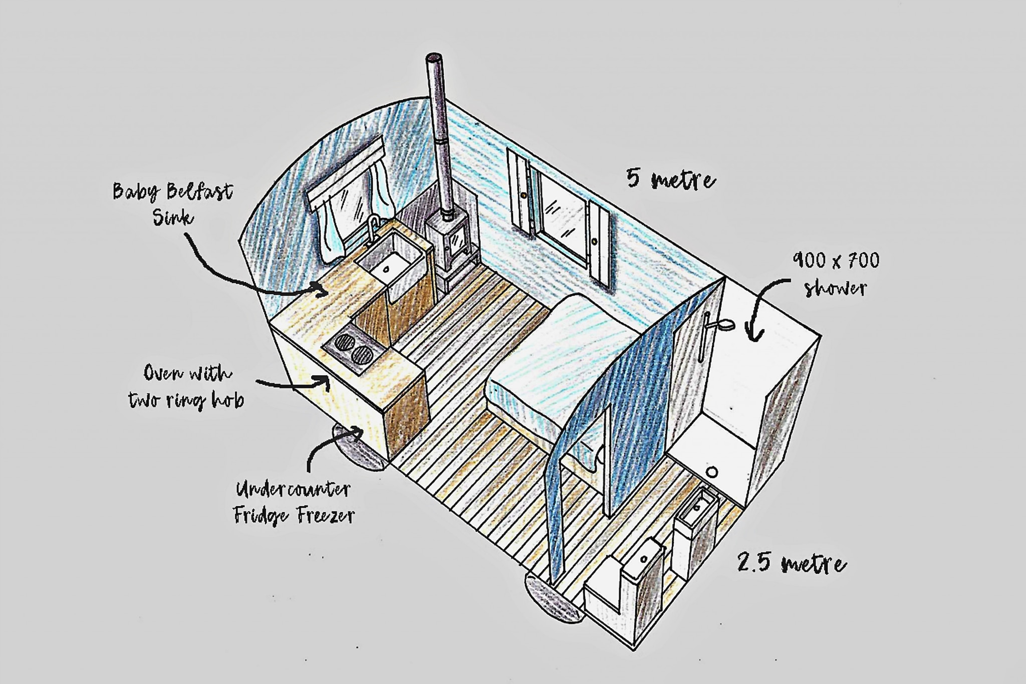 'Susanna' Poachers Hut-Plattegrond