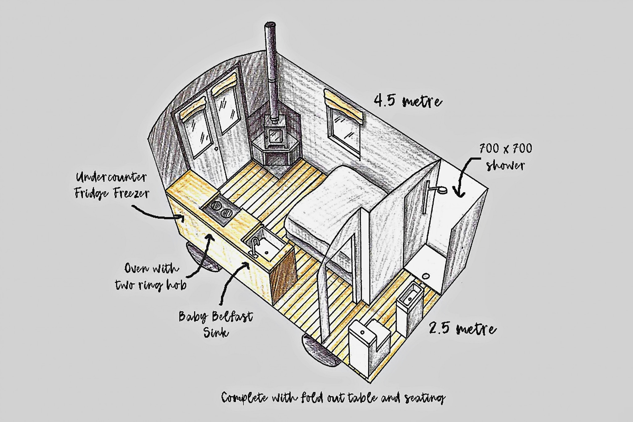 'Elen' Gypsy Hut-Plattegrond