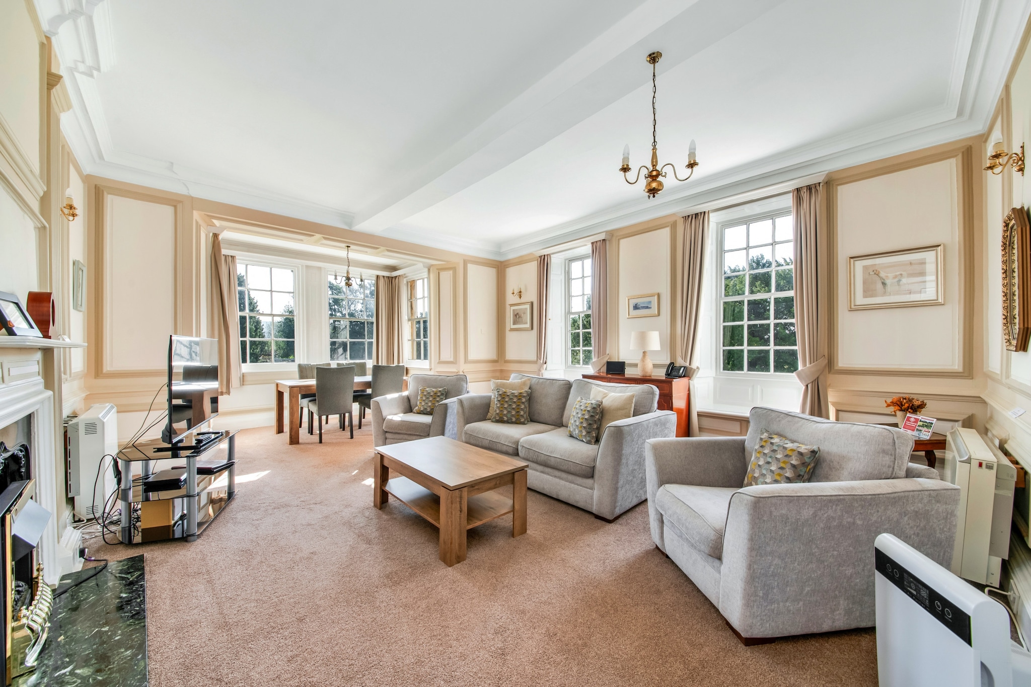 Sutton Hall Apt-Woonkamer