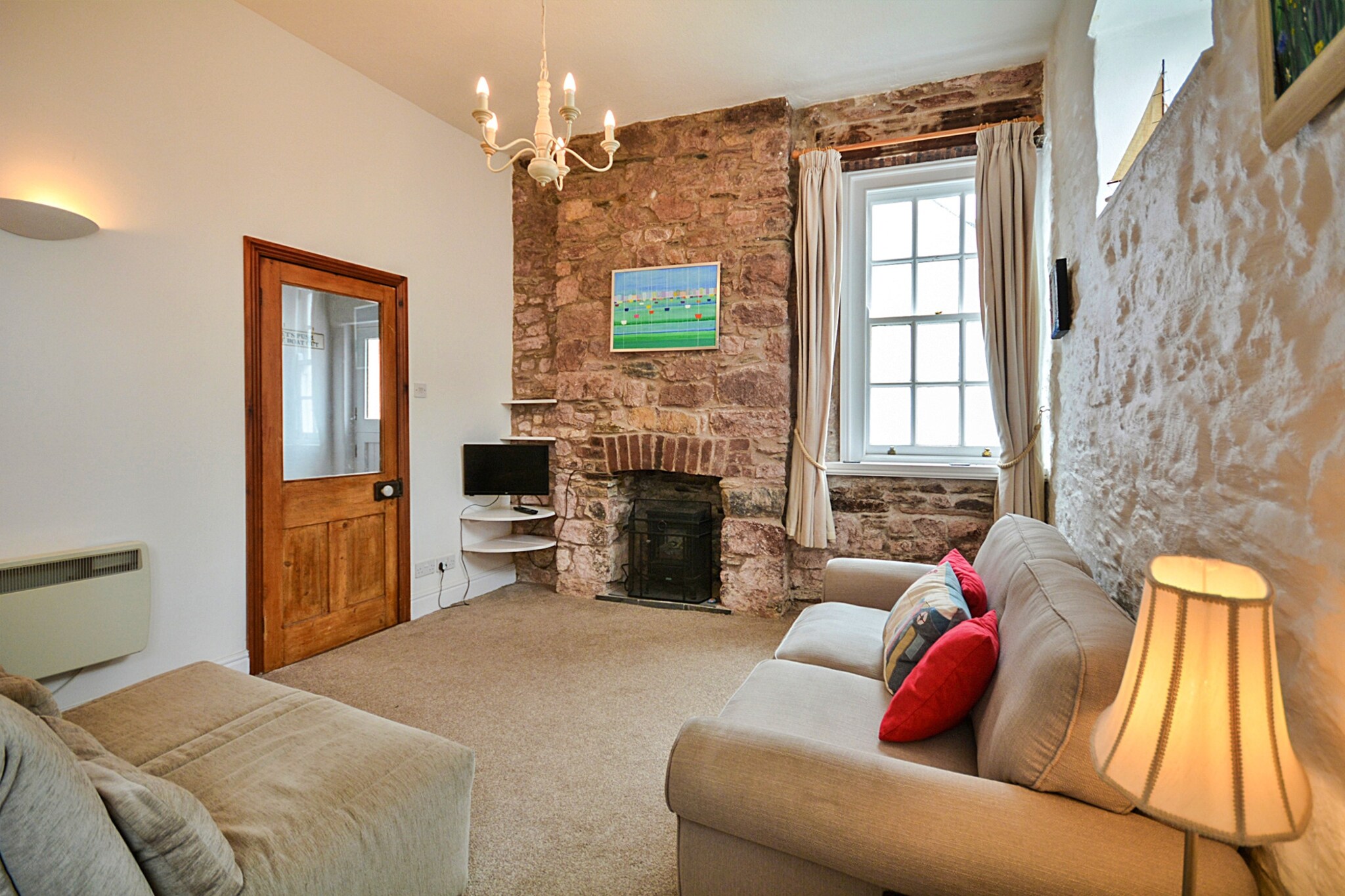 Rose Cottage, Kingsand-Woonkamer