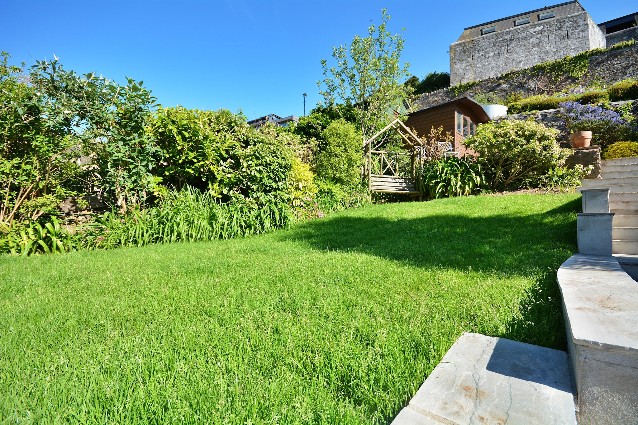 Woodleigh, Cawsand-Tuinen zomer