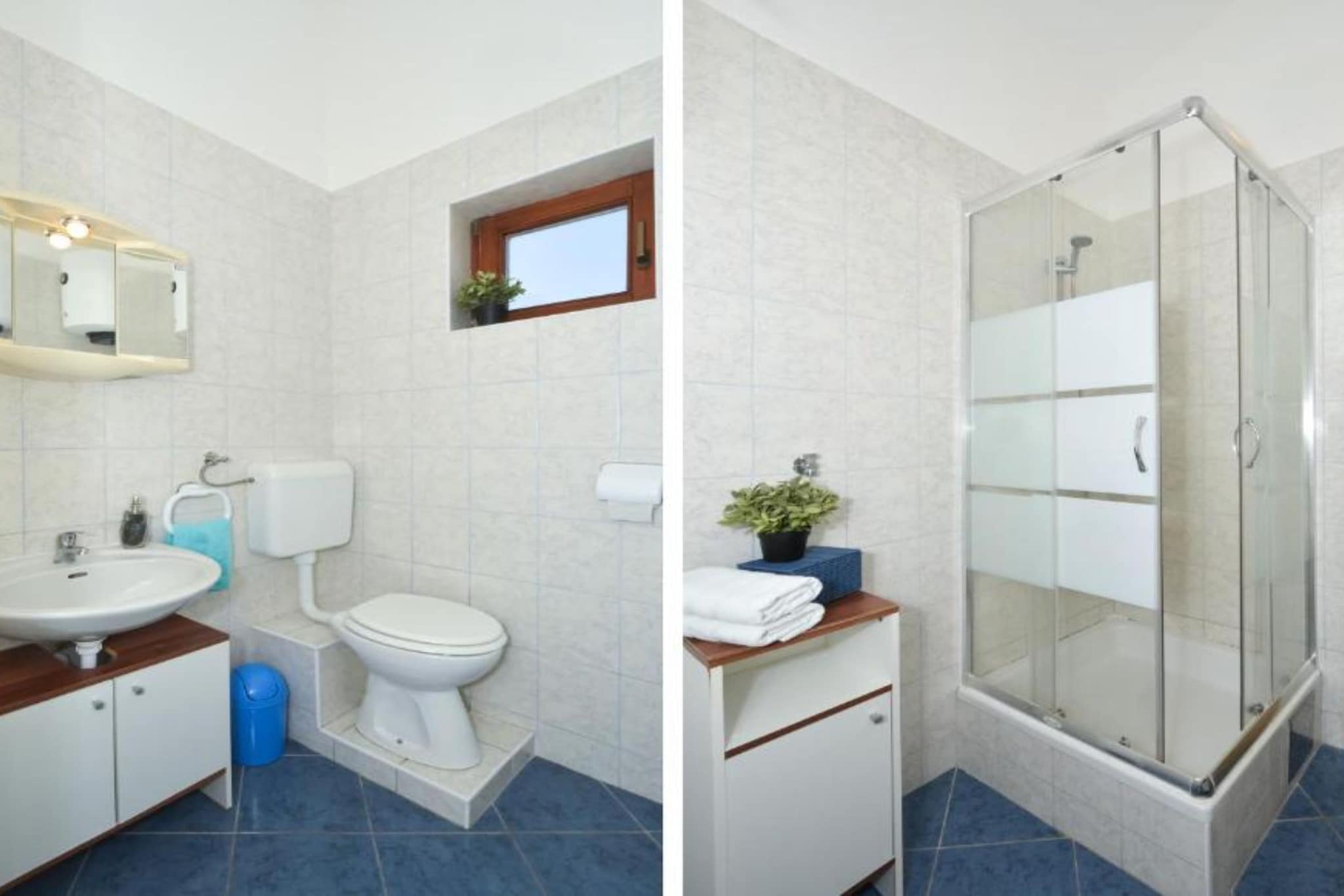 Apartments Nina - Two Bedroom Apartment with Balcony A1-Bathroom