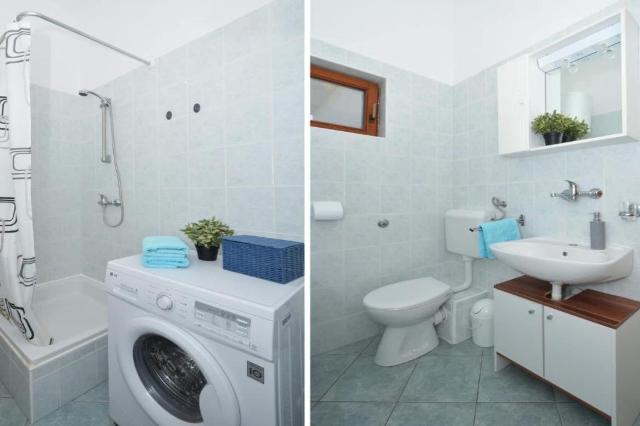 Apartments Nina - Two Bedroom Apartment with Balcony A1-Bathroom