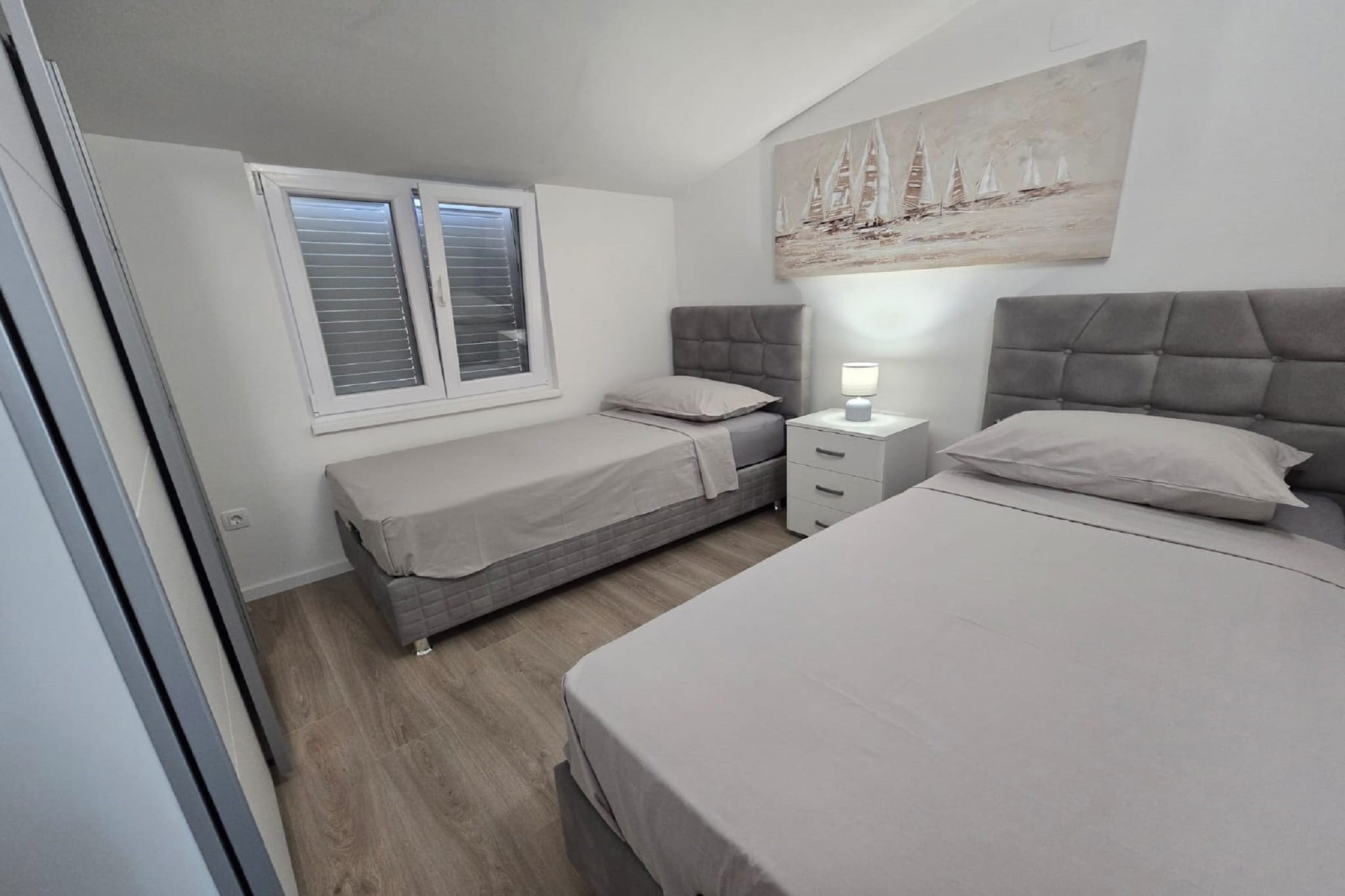 Apartments Ivankovic - Two Bedroom Apartment with Terrace-Slaapkamer