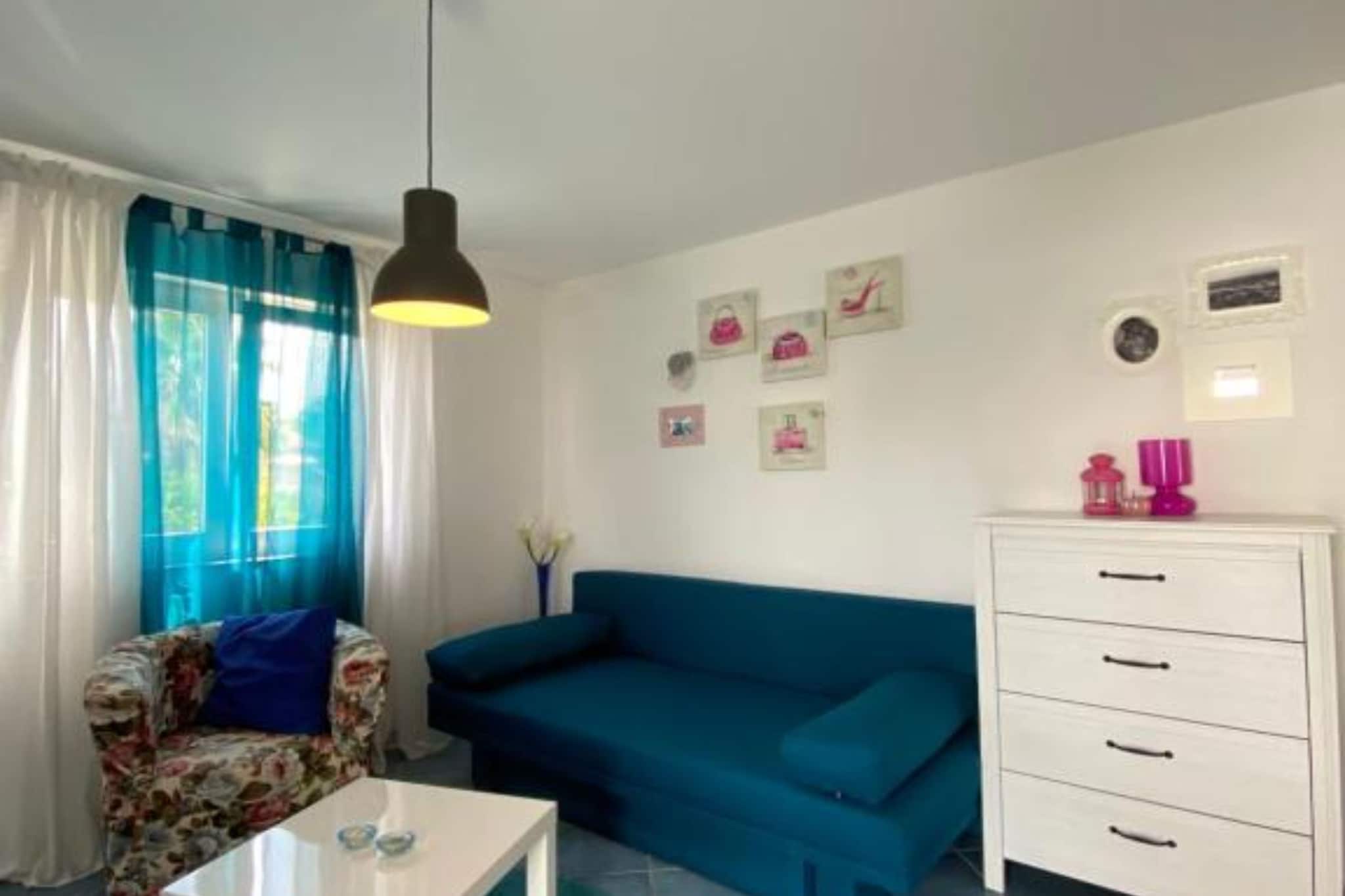 Apartments Lara Rab - One Bedroom Apartment with  Balcony-Salon