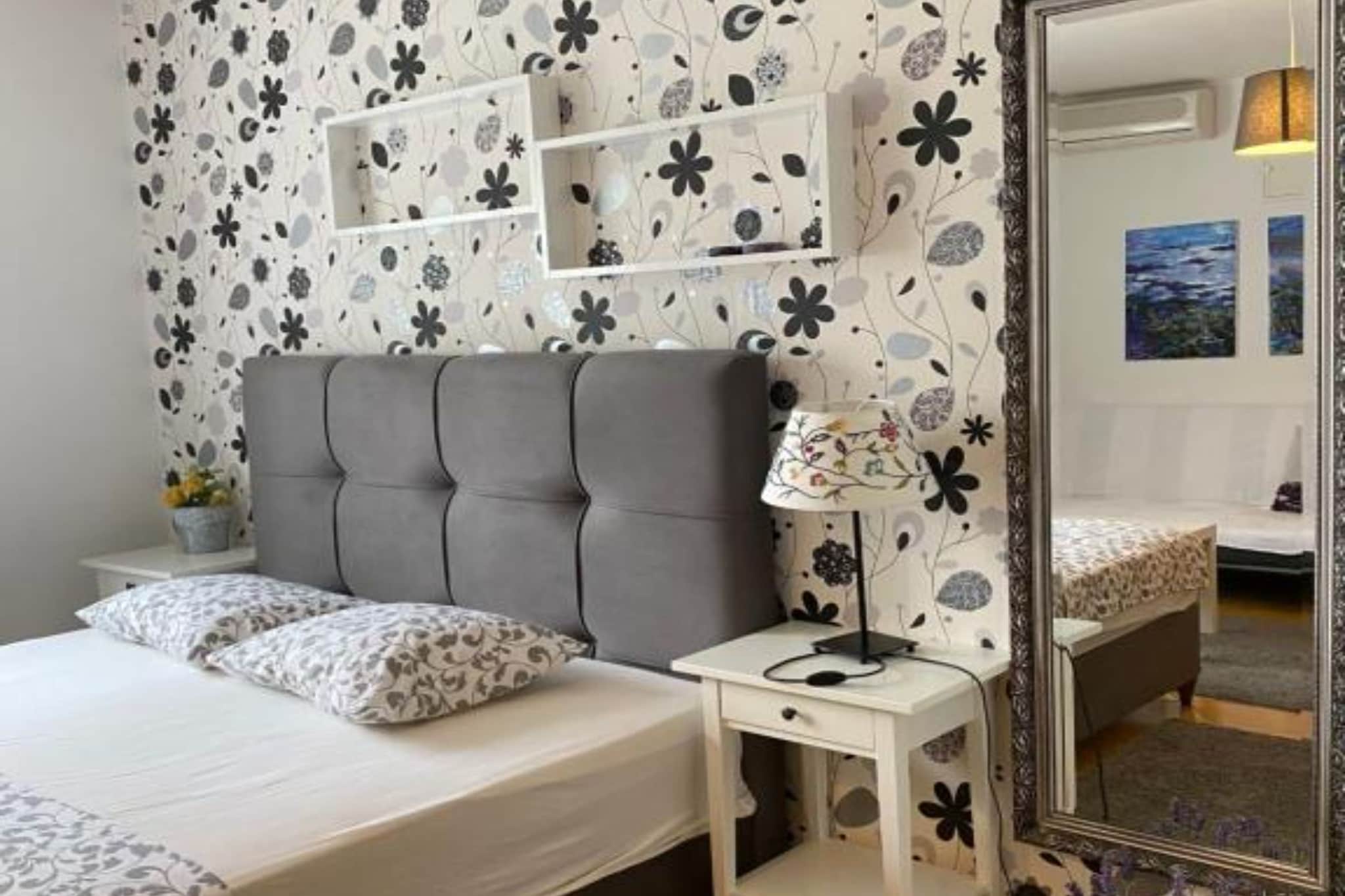 Apartments Lara Rab - Studio Apartment with Balcony-Bedroom