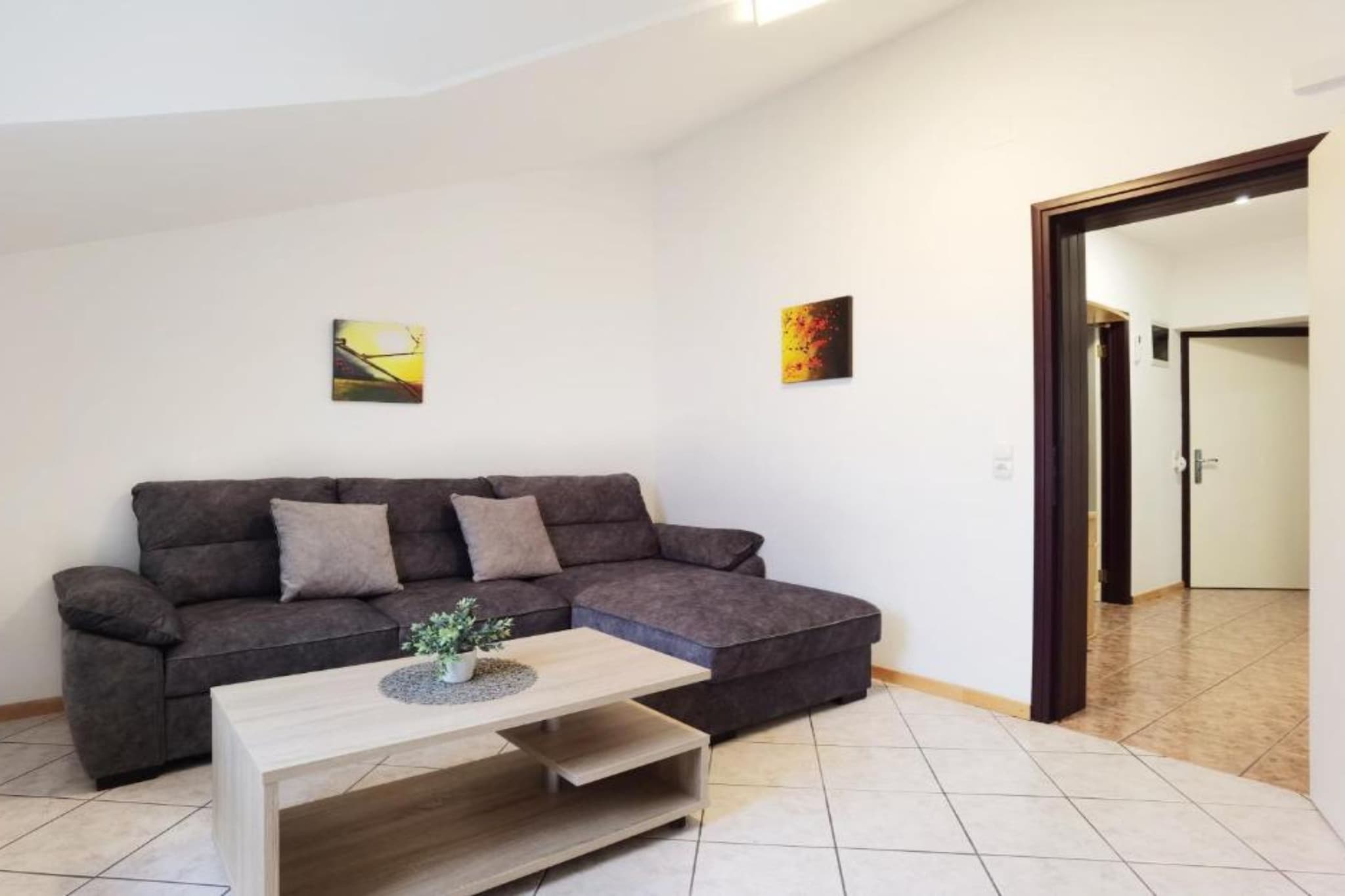 Villa Sanja - One Bedroom Apartment with Balcony and Sea View 4-Woonkamer