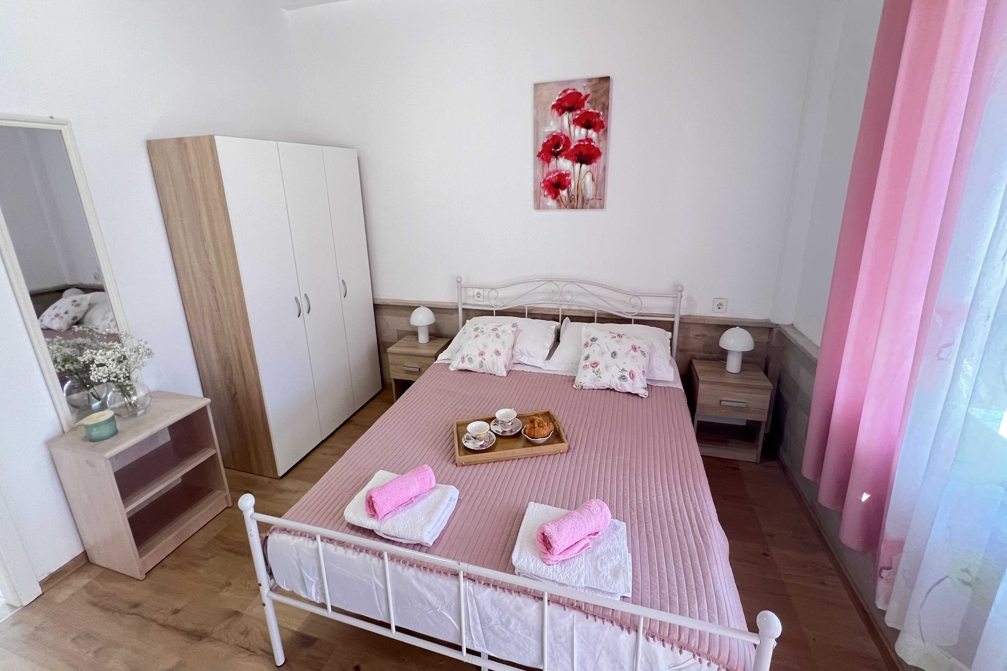 Apartmani Vela Makarska - Two Bedroom Apartment With Balcony-Slaapkamer