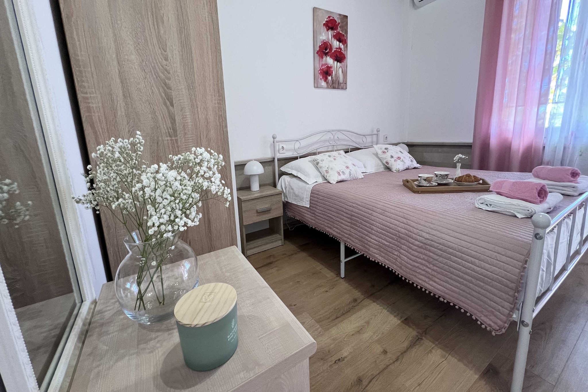 Apartmani Vela Makarska - Two Bedroom Apartment With Balcony-Slaapkamer