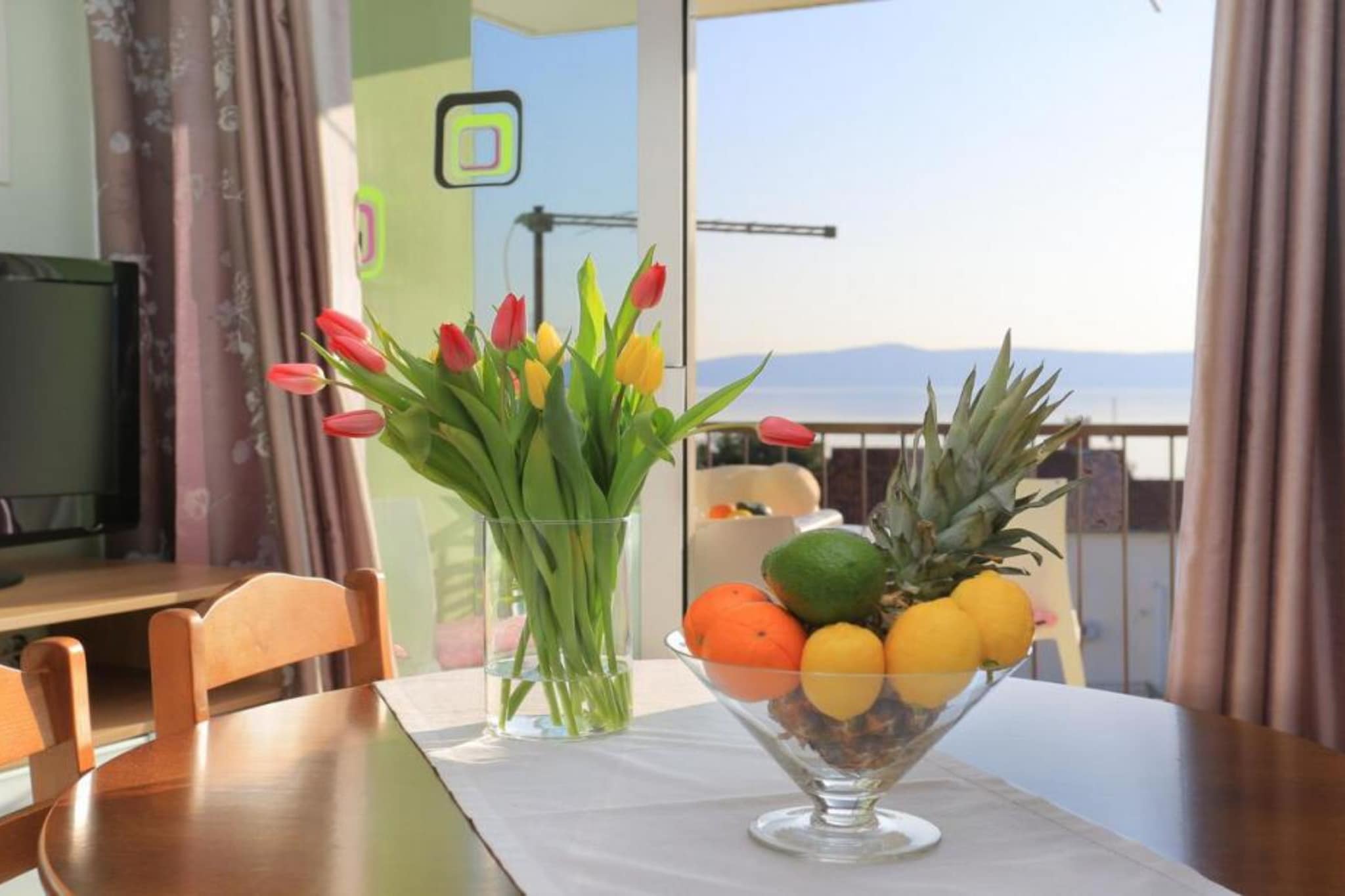 Apartments Roščić -  Classic Two Bedroom Apartment with Balcony and Sea View-Terrace balcony