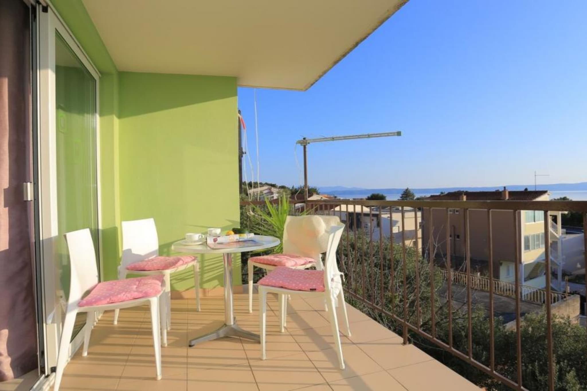 Apartments Roščić -  Classic Two Bedroom Apartment with Balcony and Sea View-Terrace balcony