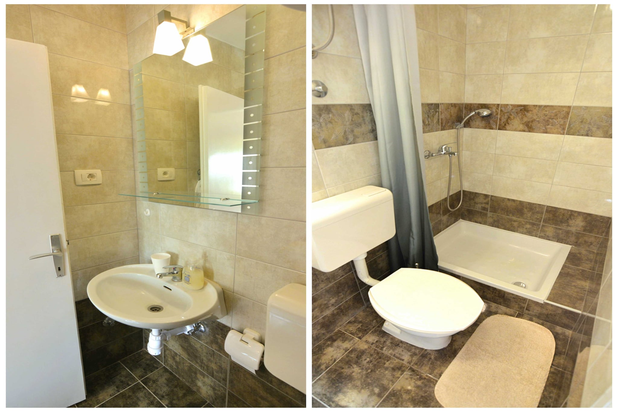Apartmani Vela Makarska - Studio With Garden View-Badkamer