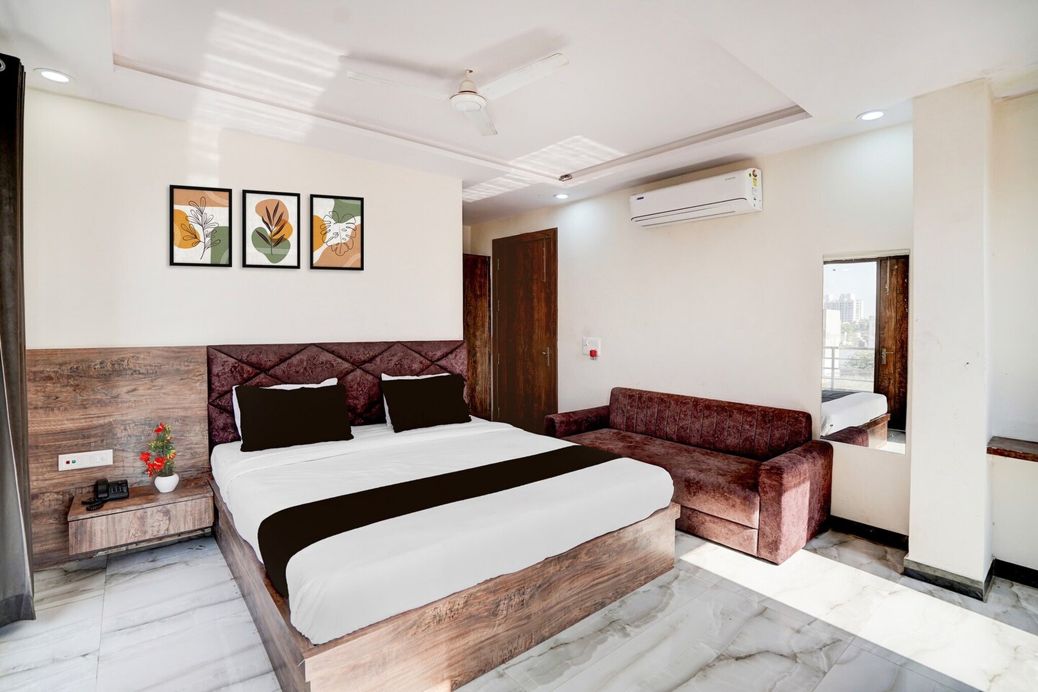 Comfortable Accommodations: Rooms feature air-conditioning, private bathrooms, work desks, seating areas, free toiletries, bath or shower, TV, tiled floors, and wardrobes. Family rooms are available. Essential Facilities: Guests enjoy free WiFi throughout the property, a elevator, 24-hour front desk, housekeeping service, room service, and luggage storage. Convenient Location: Located in Agra city center, 6.2 mi from Agra airport. Nearby attractions include TDI Mall (1.2 mi), Taj Mahal (2.5 mi), Agra Fort (4.3 mi), and Tomb of Itimad-ud-Daulah (5.6 mi).

Unmarried couples are warmly welcome at this property.
Guests with local ID proof are warmly welcome. 
Early Check-In Policy: A full day’s room rate will be charged for check-ins before 6:00 AM. Complimentary early check-in is available between 6:00 AM and 10:00 AM, subject to room availability.
Check-in is only available to guests aged 18 and above. Please provide a government-issued ID to confirm your age.