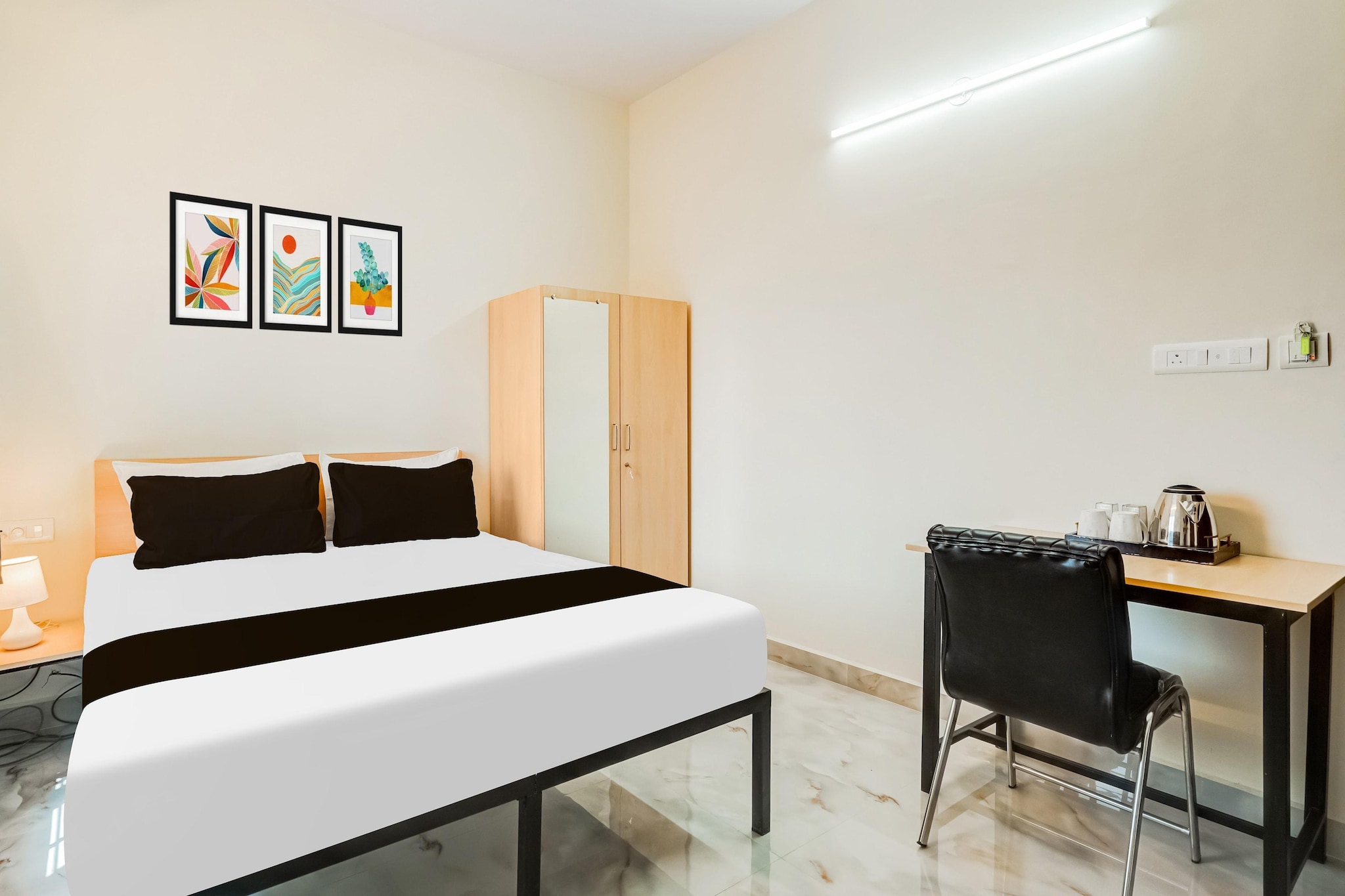 offers family rooms with air-conditioning, private bathrooms, work desks, and seating areas. Each room includes free toiletries, bath or shower, TV, tiled floors, and a wardrobe. Dining Experience: The family-friendly restaurant serves Indian cuisine, providing a welcoming atmosphere for all guests. Convenient Facilities: Guests enjoy free WiFi throughout the property, a 24-hour front desk, housekeeping service, room service, and luggage storage.
Unmarried couples are warmly welcome at this property.
Guests with local ID proof are warmly welcome.
Early Check-In Policy: A full day’s room rate will be charged for check-ins before 6:00 AM. Complimentary early check-in is available between 6:00 AM and 10:00 AM, subject to room availability.
Check-in is only available to guests aged 18 and above. Please provide a government-issued ID to confirm your age.
