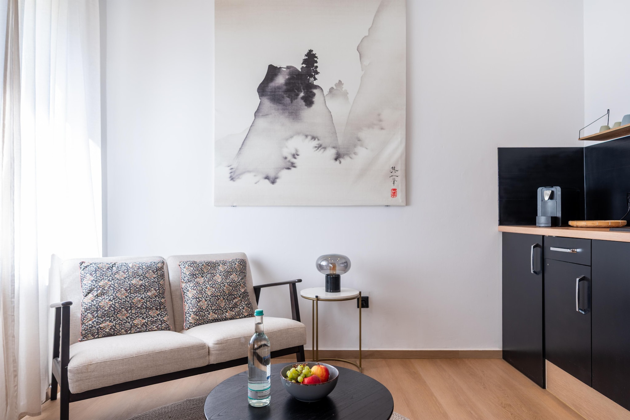 Deluxe Studio mit Kingsize-Bett-Woonkamer